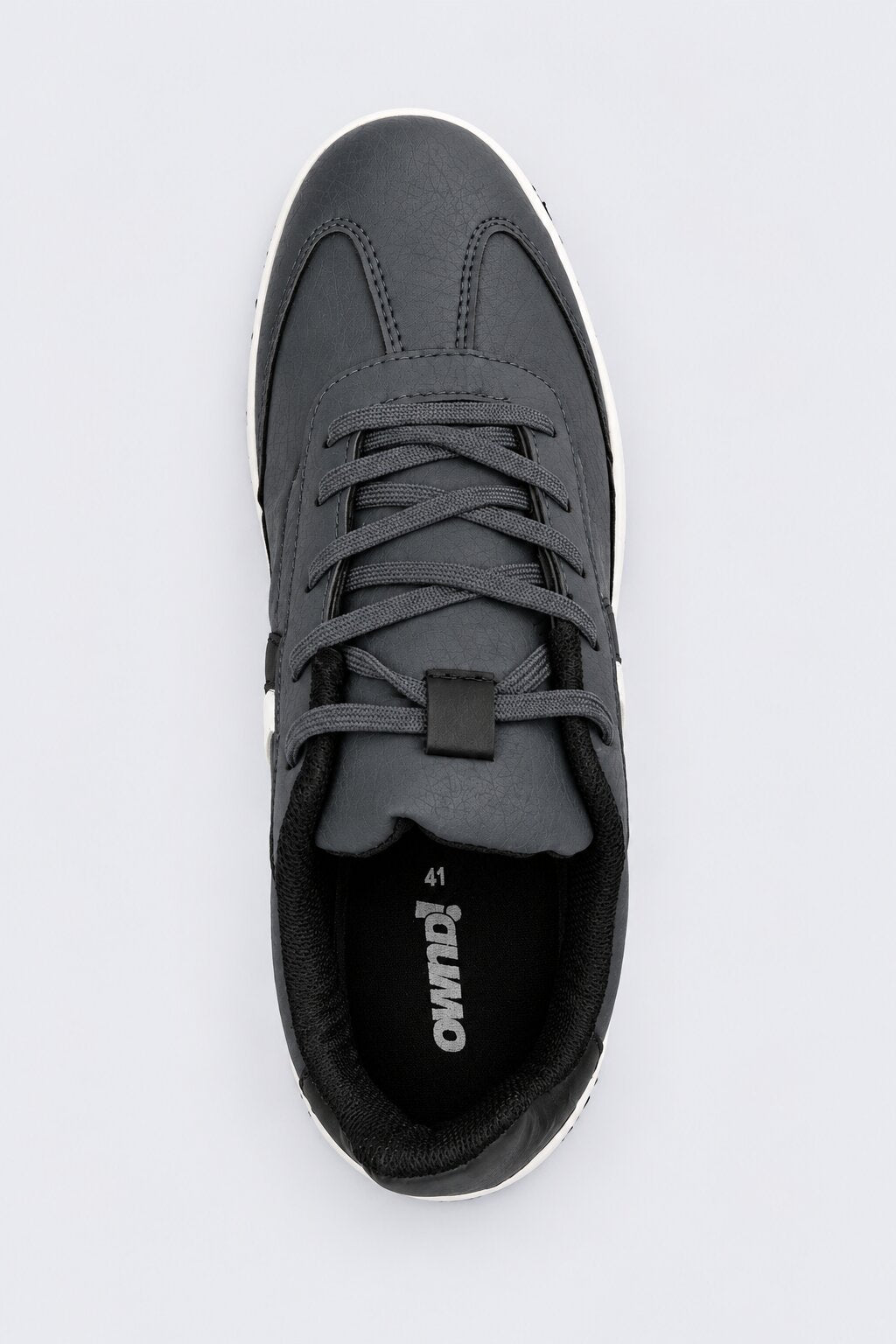 Mens Grey Colorblock Lace-Up Sneaker - Image 4