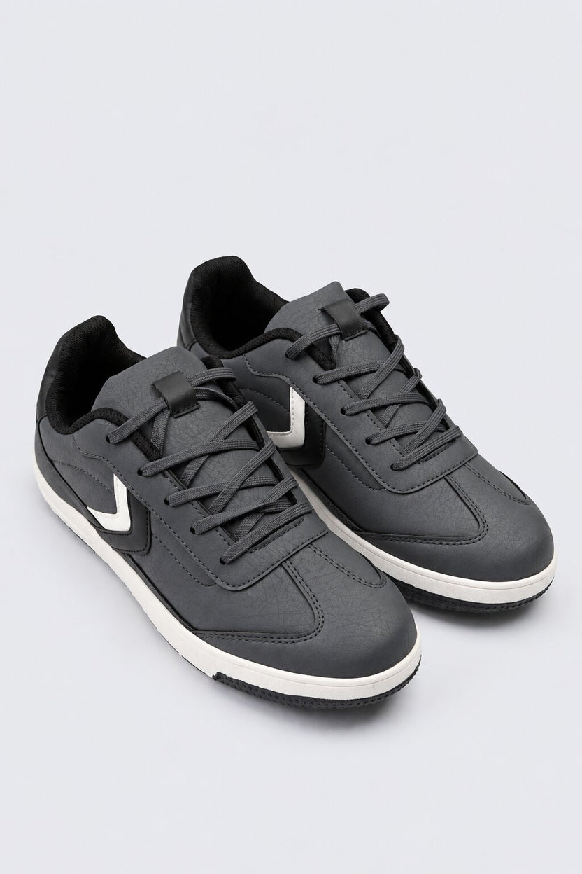 Mens Grey Colorblock Lace-Up Sneaker - Image 5
