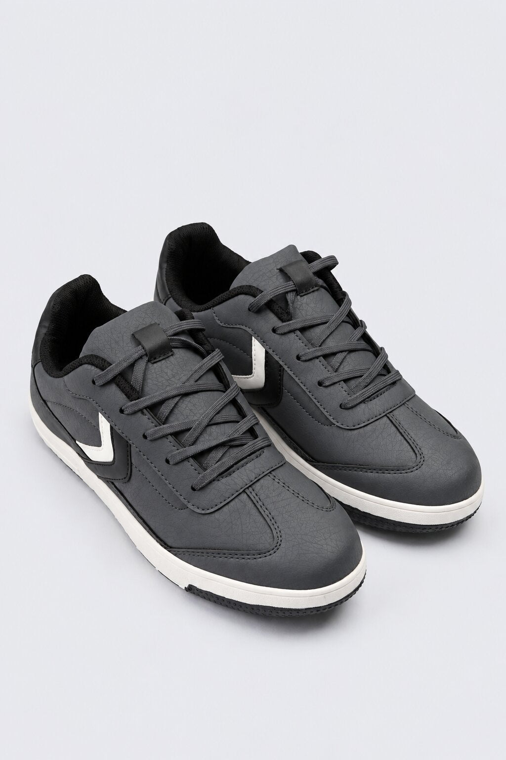 Mens Grey Colorblock Lace-Up Sneaker - Image 5