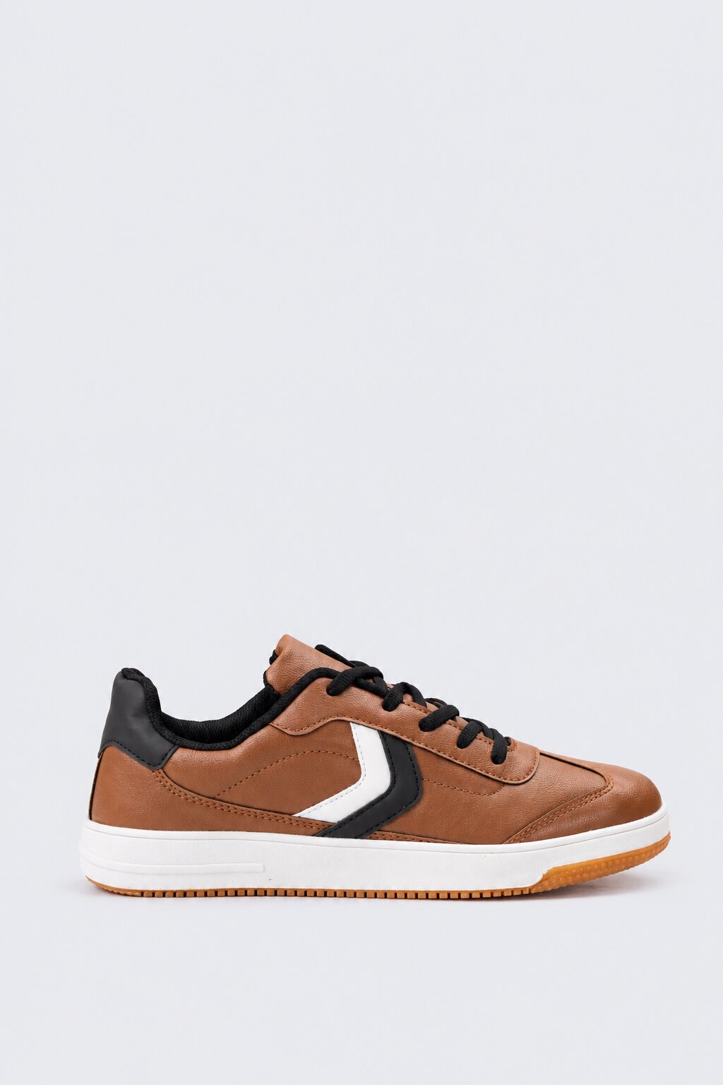 Mens Brown Colorblock Lace-Up Sneaker - Image 3
