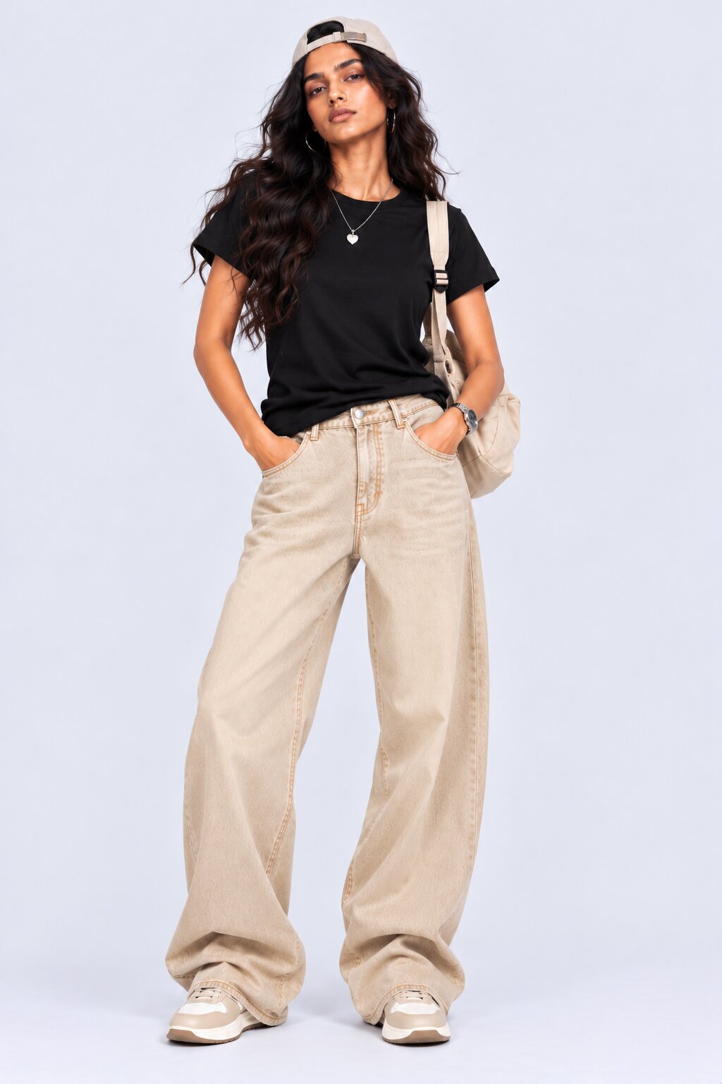 Womens Regular Fit Solid Black T-Shirt - Image 5