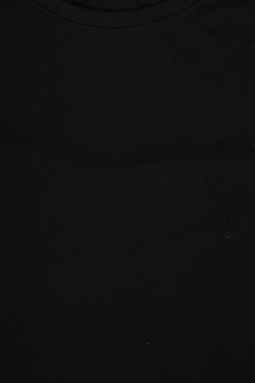 Womens Regular Fit Solid Black T-Shirt - Image 7