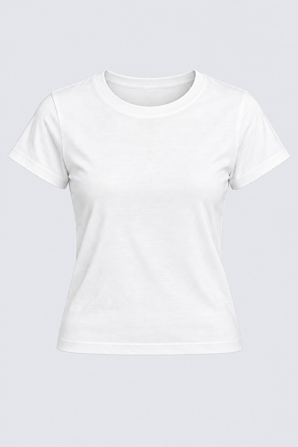 Womens Regular Fit Solid White T-Shirt - Image 7