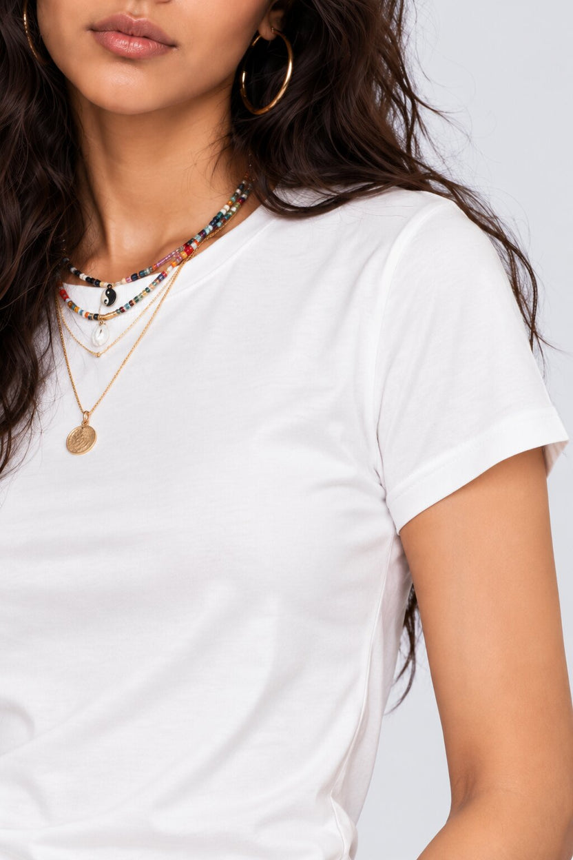 Womens Regular Fit Solid White T-Shirt - Image 9
