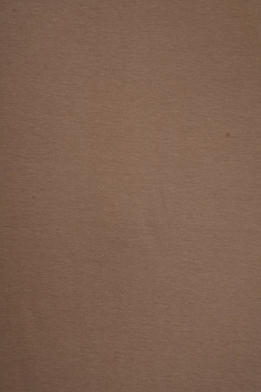 Womens Solid Beige V-Neck T-Shirt - Image 8