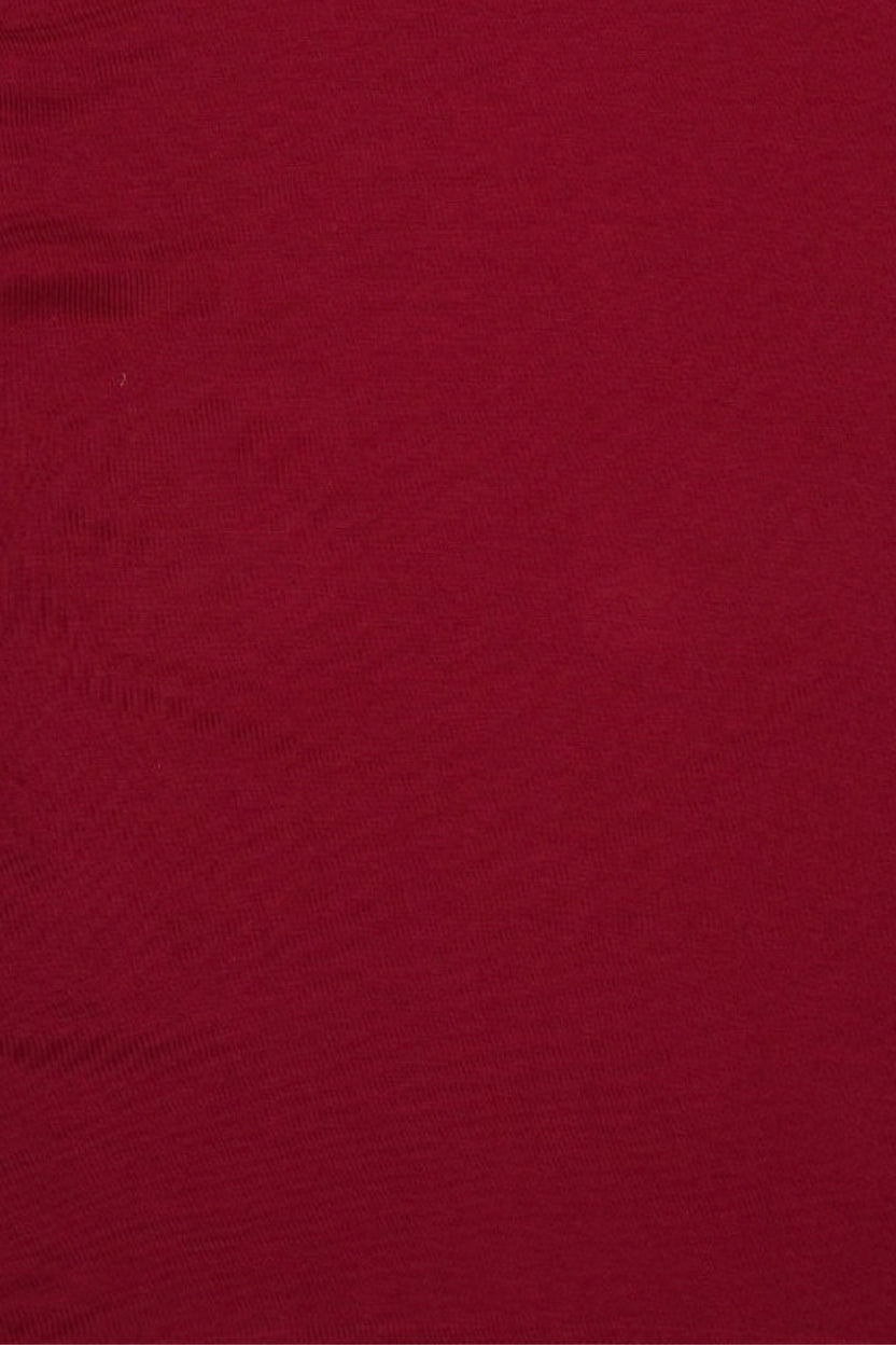Womens Solid Red V-Neck T-Shirt - Image 8