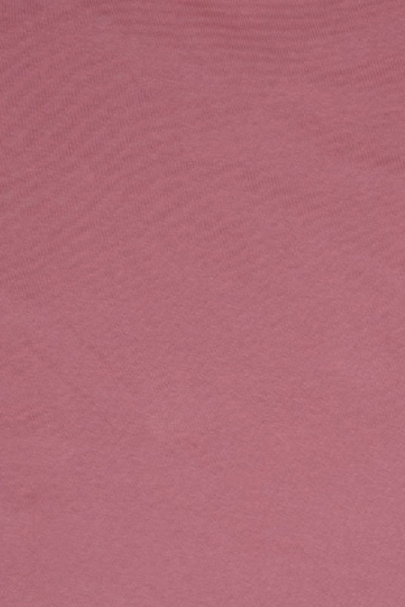 Womens Solid Pink V-Neck T-Shirt - Image 8