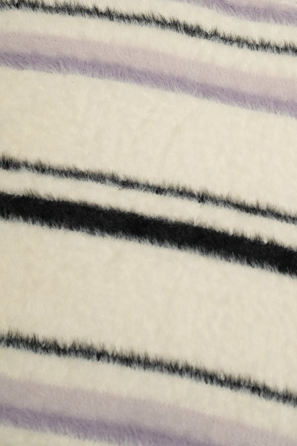 Womens Striped Lilac Knit Sweater - Image 7