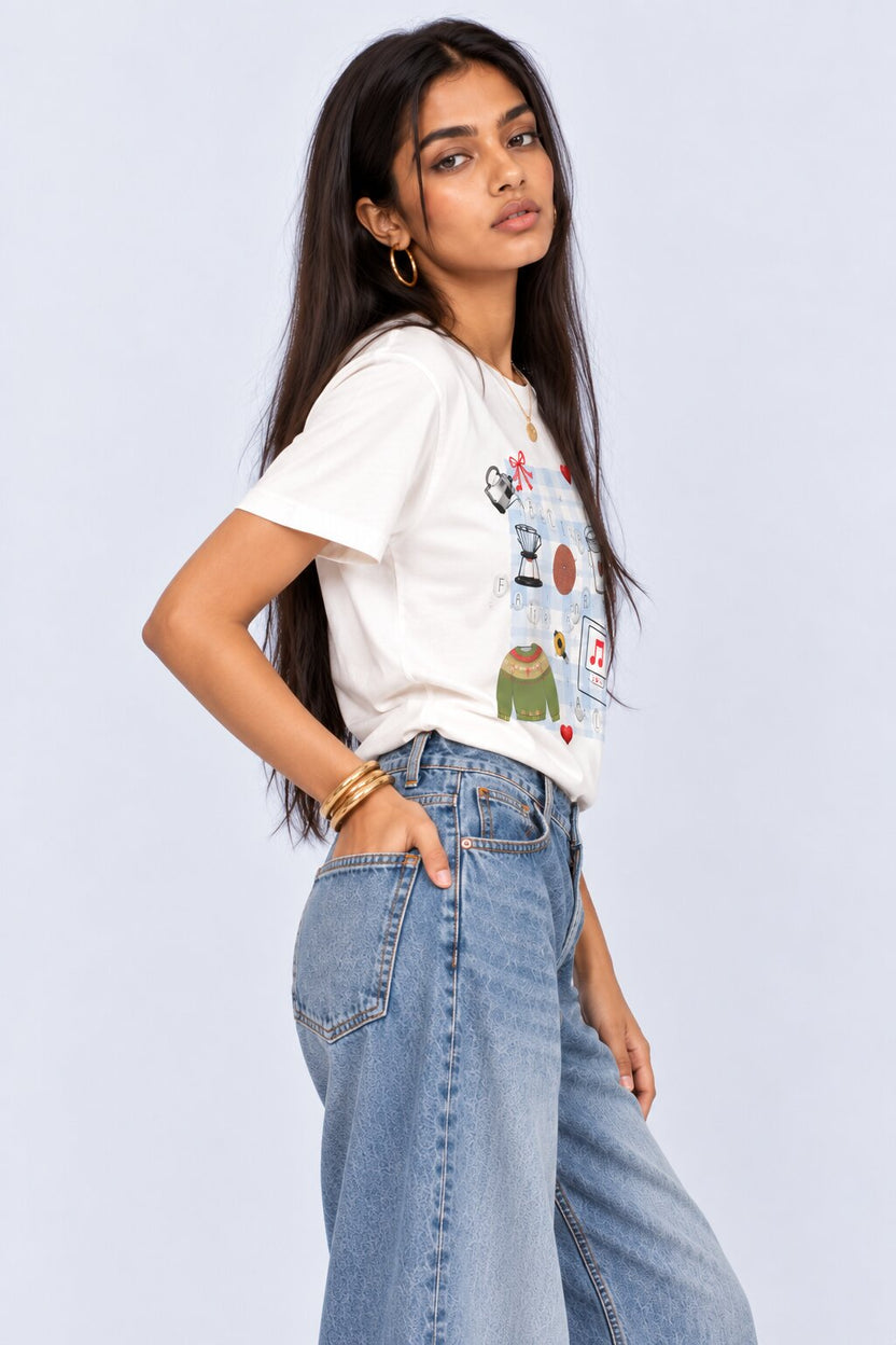 Womens Relaxed Fit Graphic Print T-Shirt - Image 2