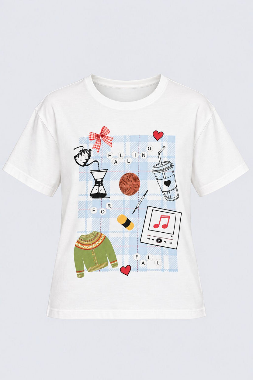 Womens Relaxed Fit Graphic Print T-Shirt - Image 6