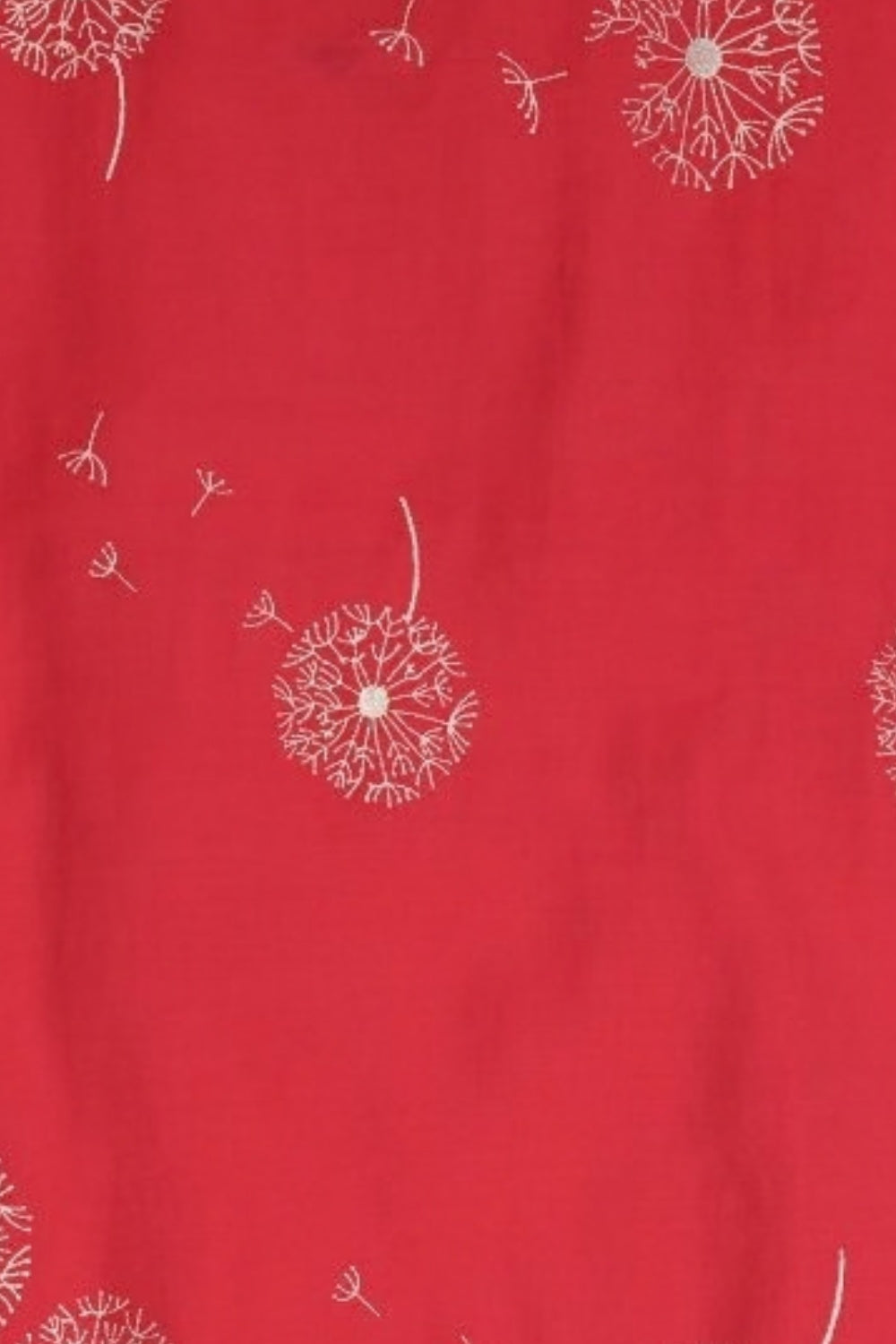 Womens Red Dandelion Print Kurta Palazzo Set - Image 8
