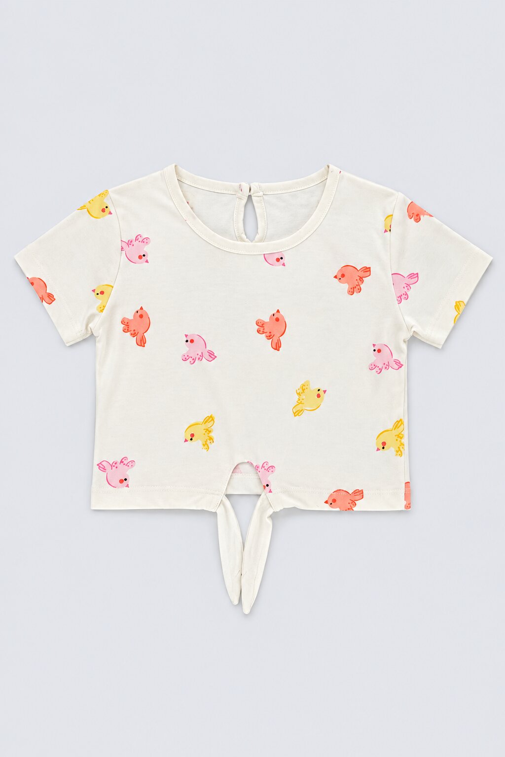 Infant Girls Cream Bird Print Co-ord Set - Image 2