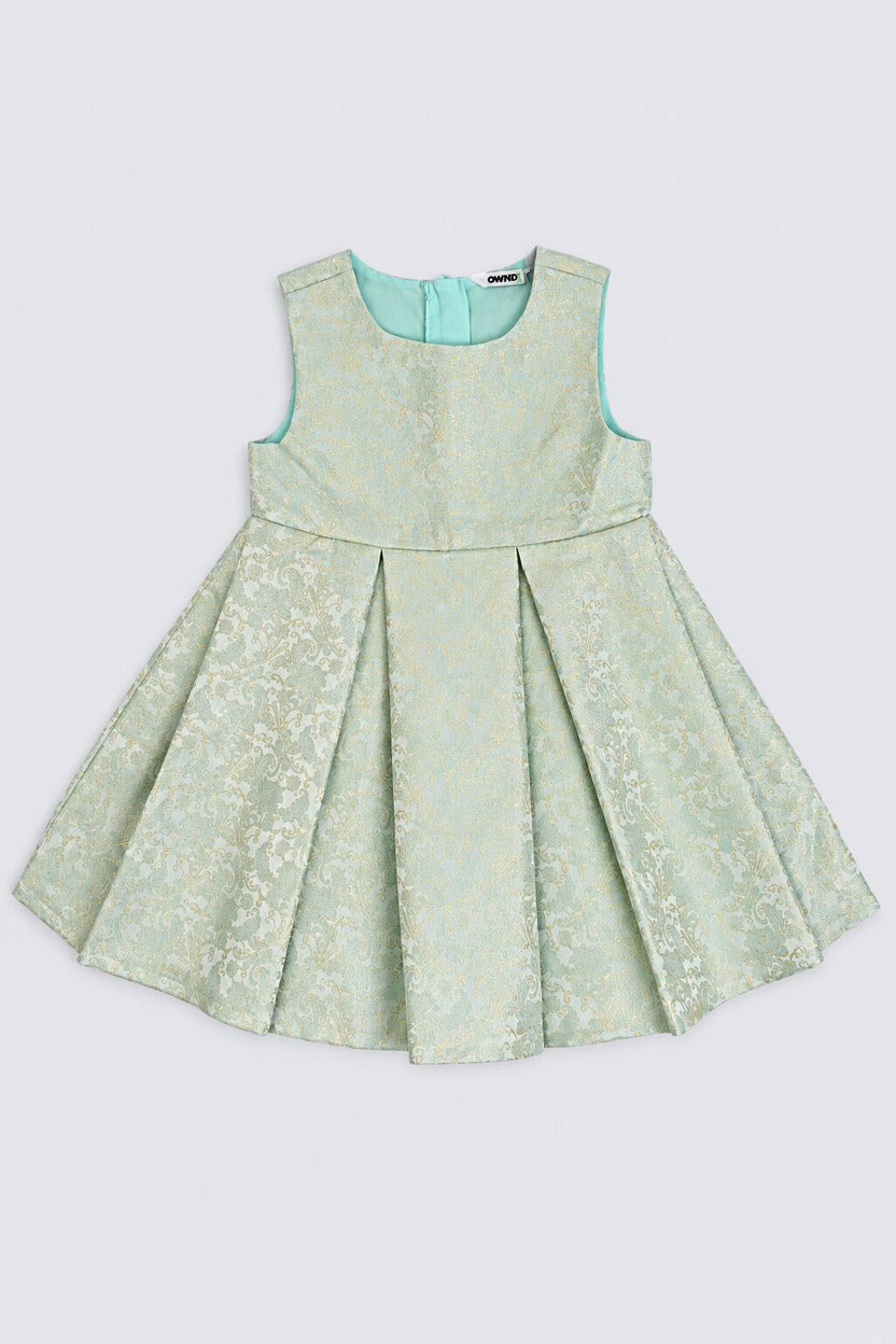 Girls Paisley Print Fit & Flare Dress - Image 2