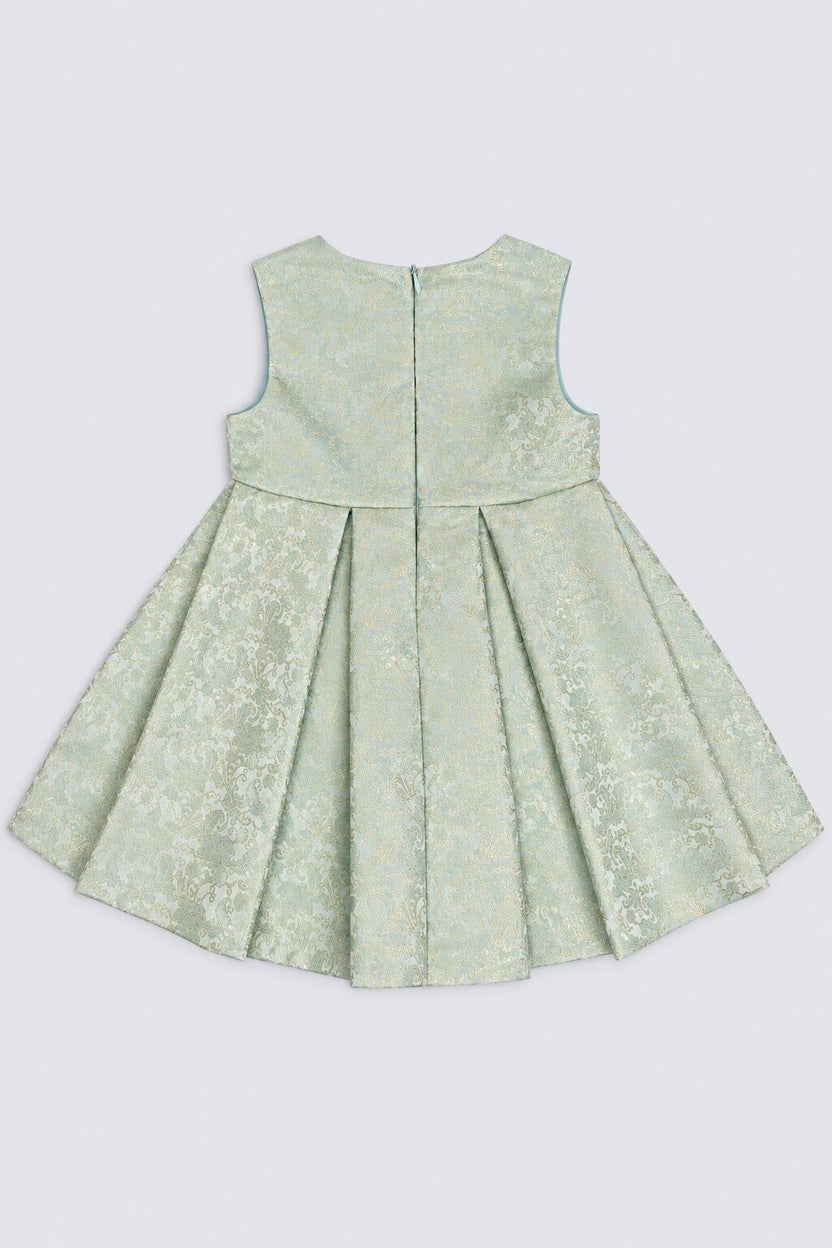Girls Paisley Print Fit & Flare Dress - Image 3