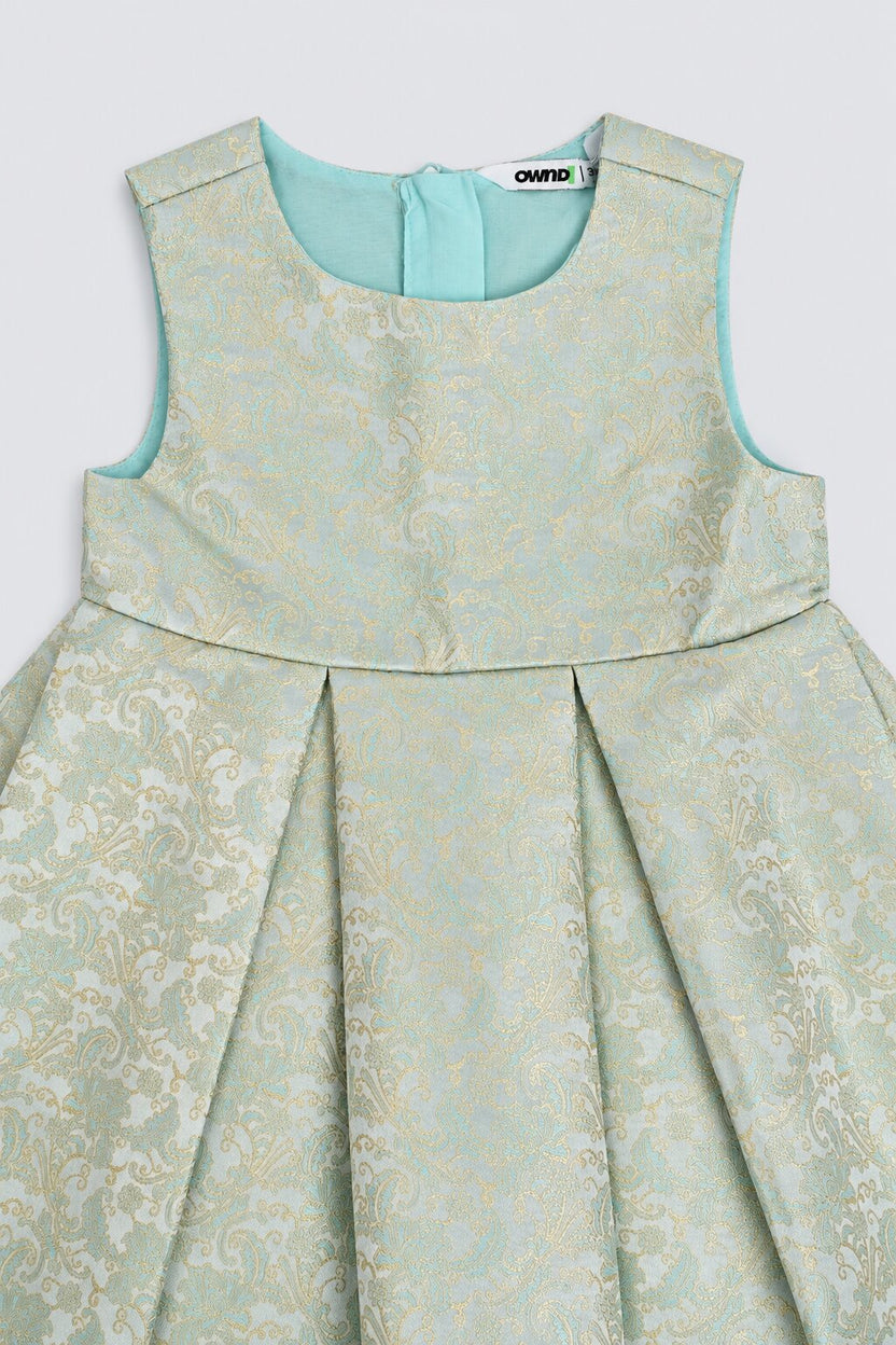Girls Paisley Print Fit & Flare Dress - Image 6