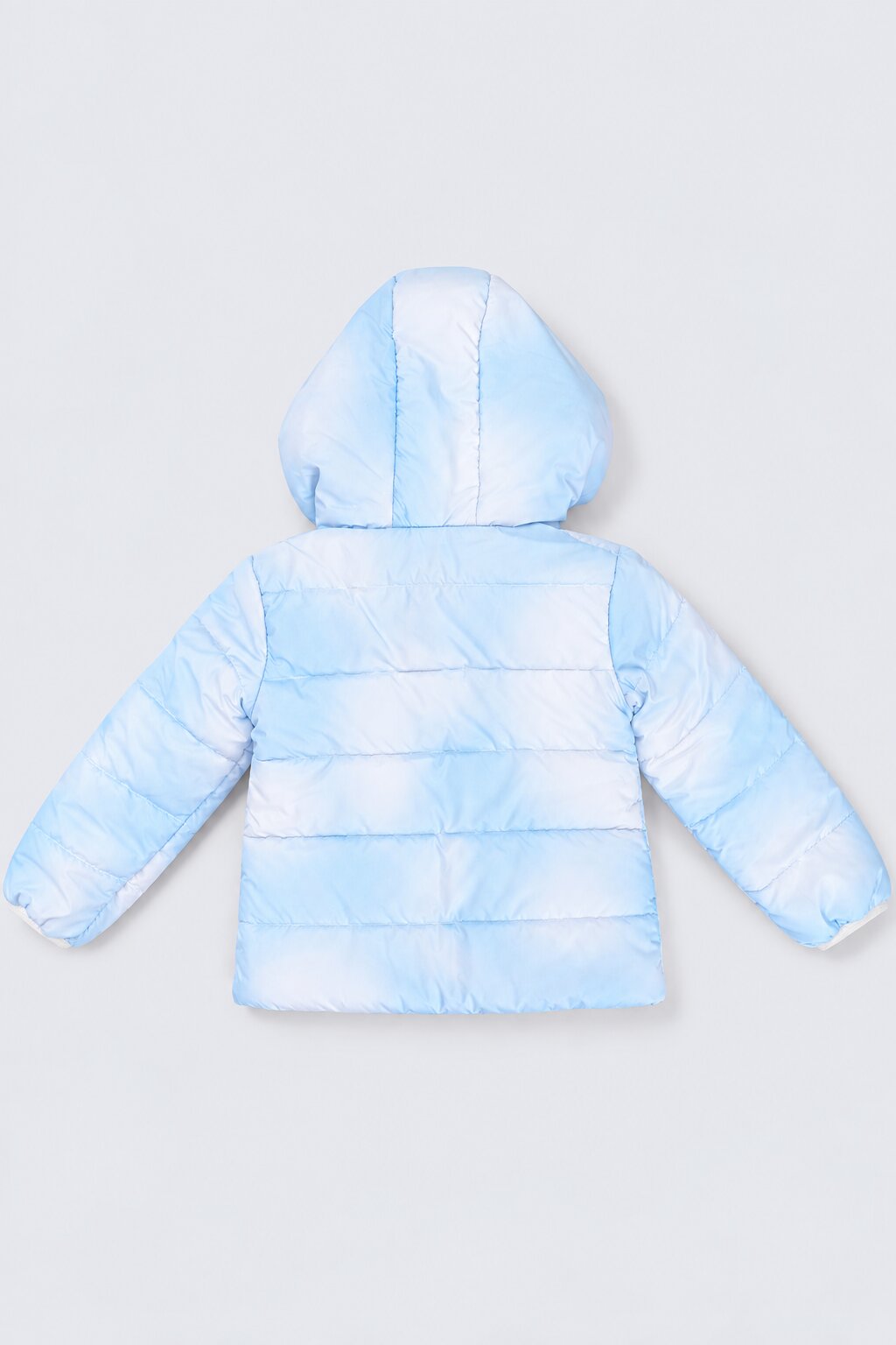 Girls Light Blue Hooded Puffer Jacket - Image 3
