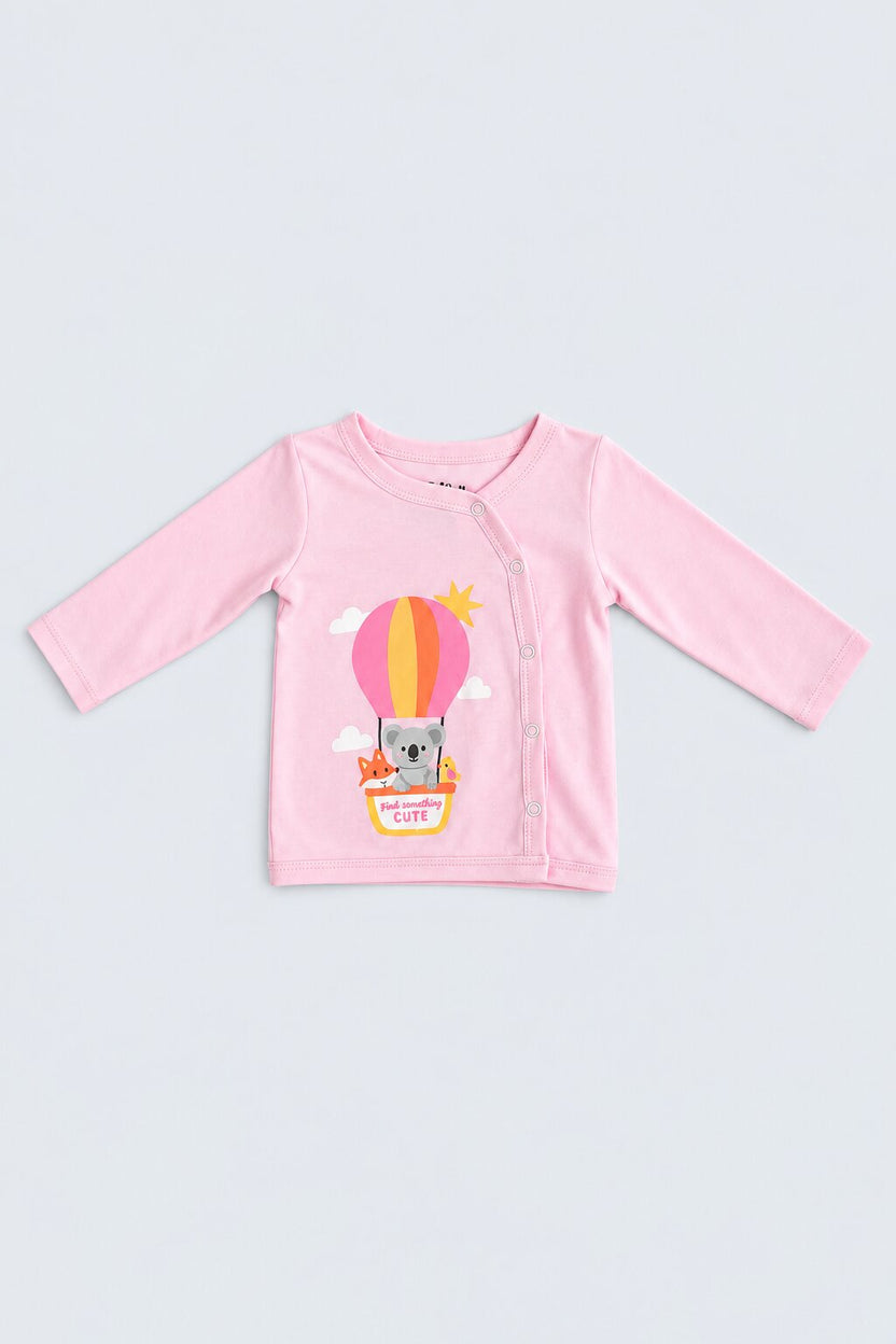 Infant Girls Pink Koala Balloon Print Co-ord Set - Image 2