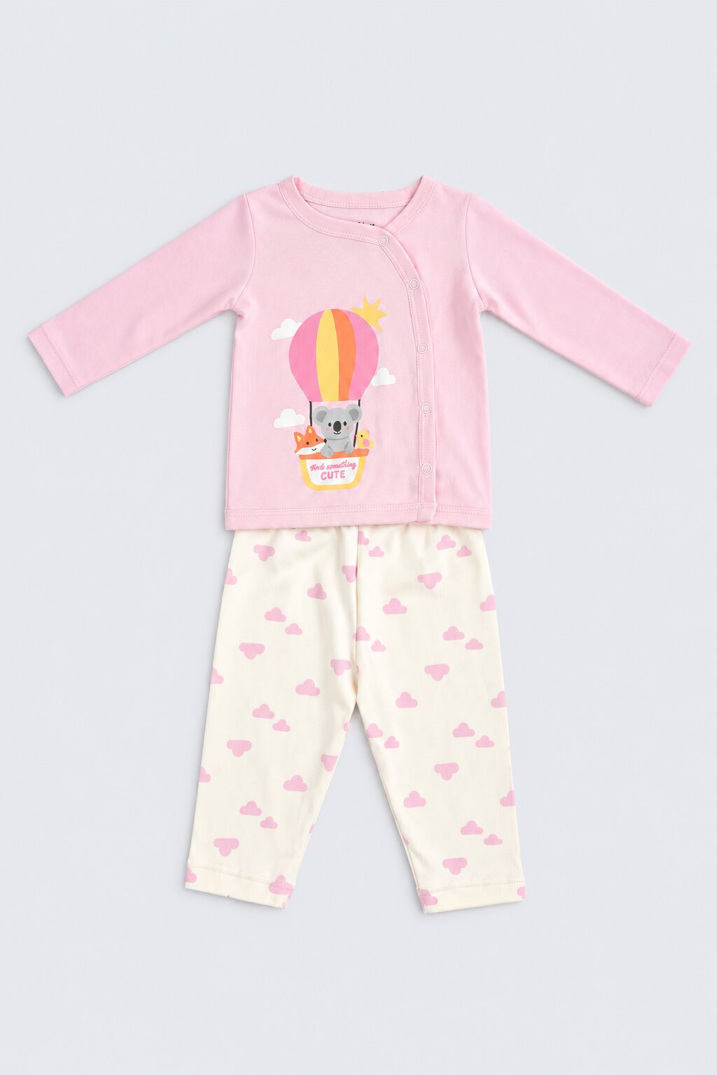 Infant Girls Pink Koala Balloon Print Co-ord Set - Image 5