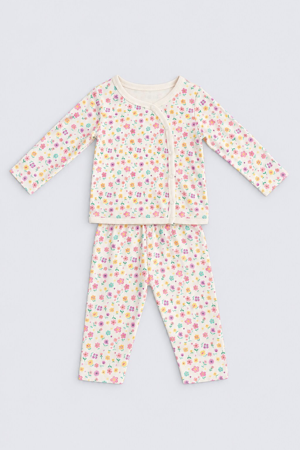 Infant Girls Off White Floral Print Co-ord Set - Image 5