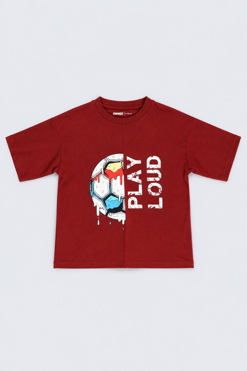 Tweens Boys Play Loud Soccer Graphic T-Shirt - Image 2