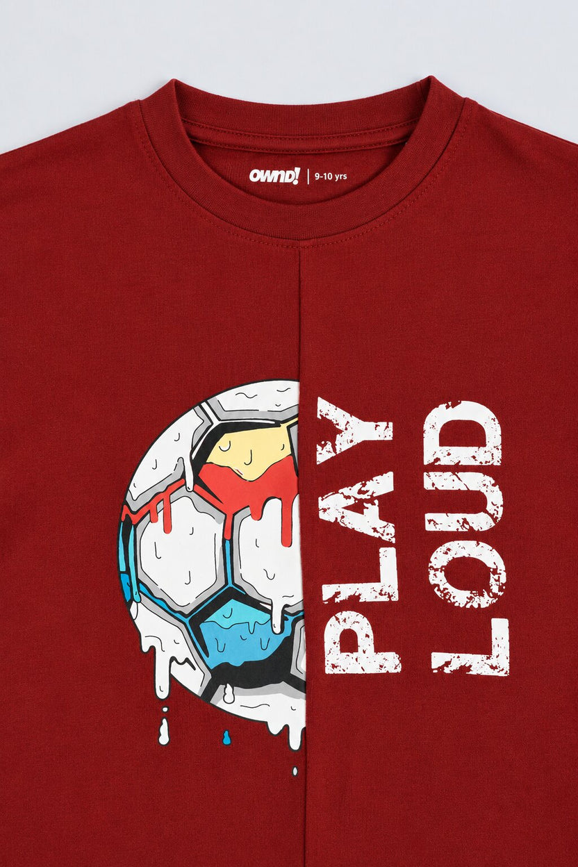 Tweens Boys Play Loud Soccer Graphic T-Shirt - Image 5