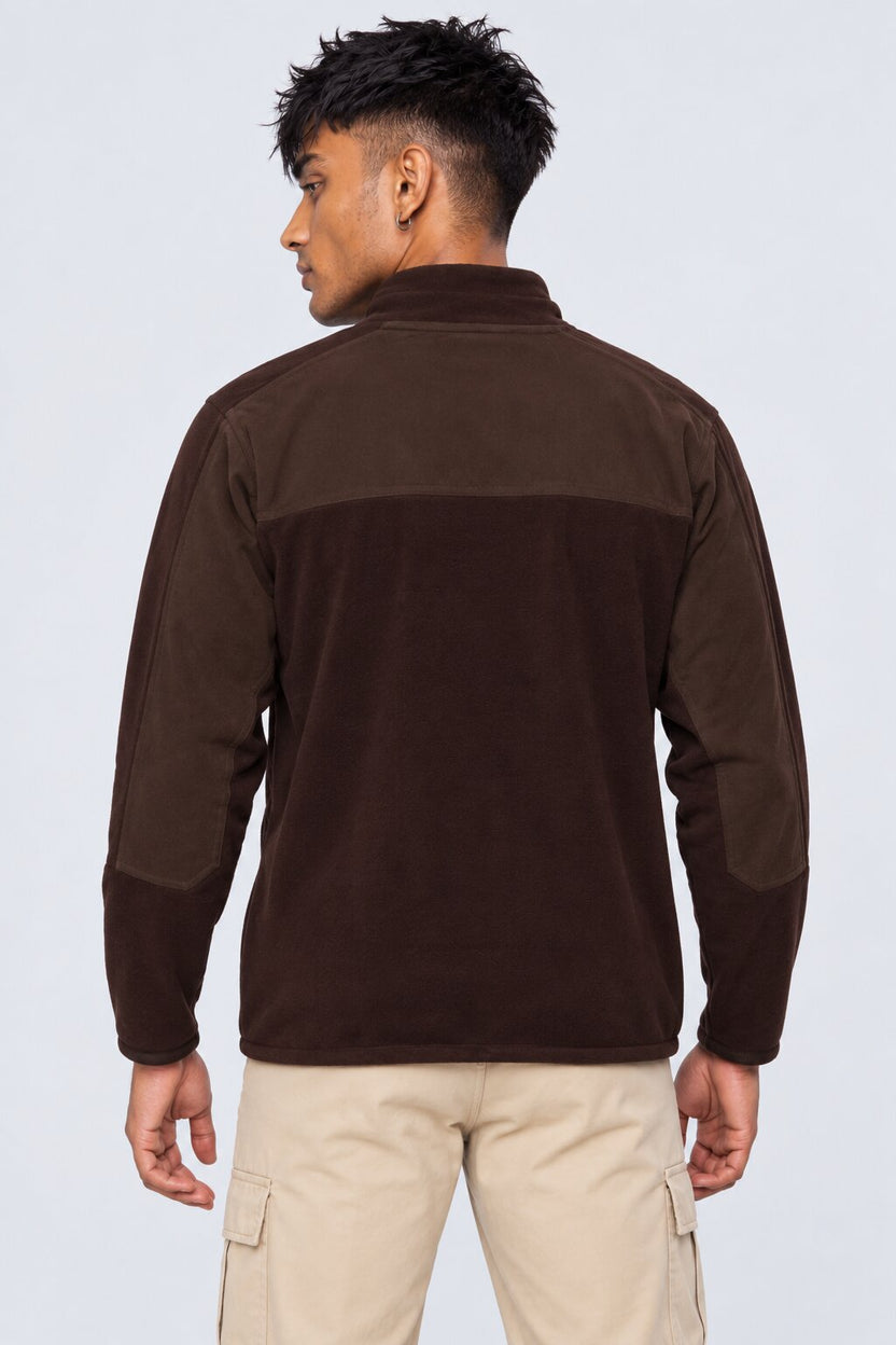 Mens Regular Fit Brown Solid Sweatshirt - Image 5