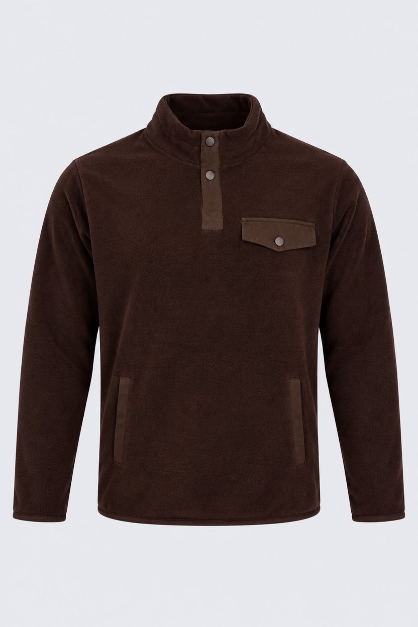 Mens Regular Fit Brown Solid Sweatshirt - Image 7