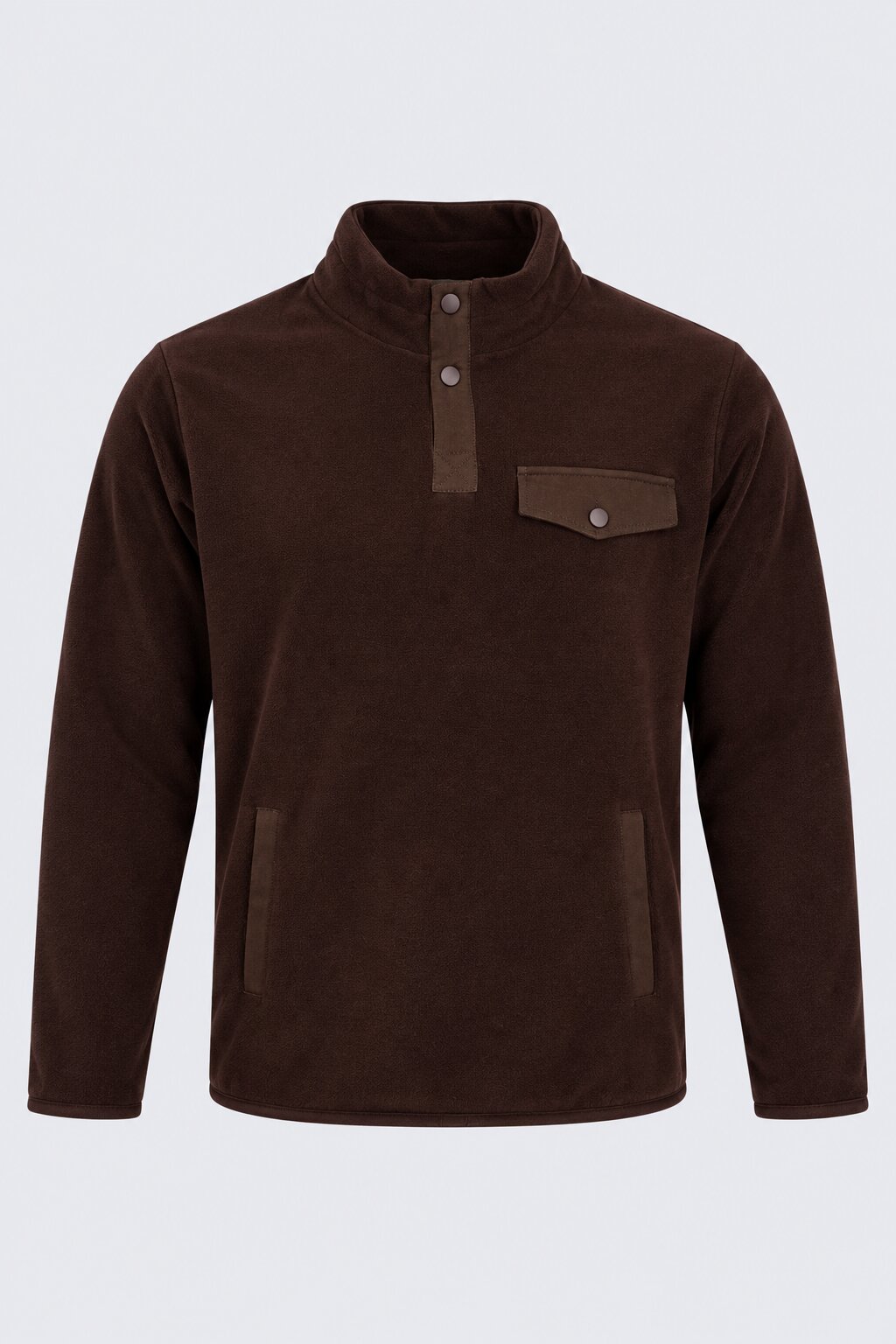 Mens Regular Fit Brown Solid Sweatshirt - Image 7