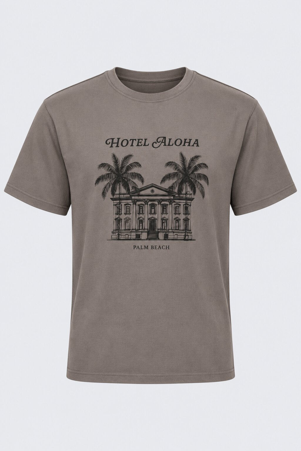 Mens Regular Fit Taupe Graphic Printed T-Shirt - Image 7