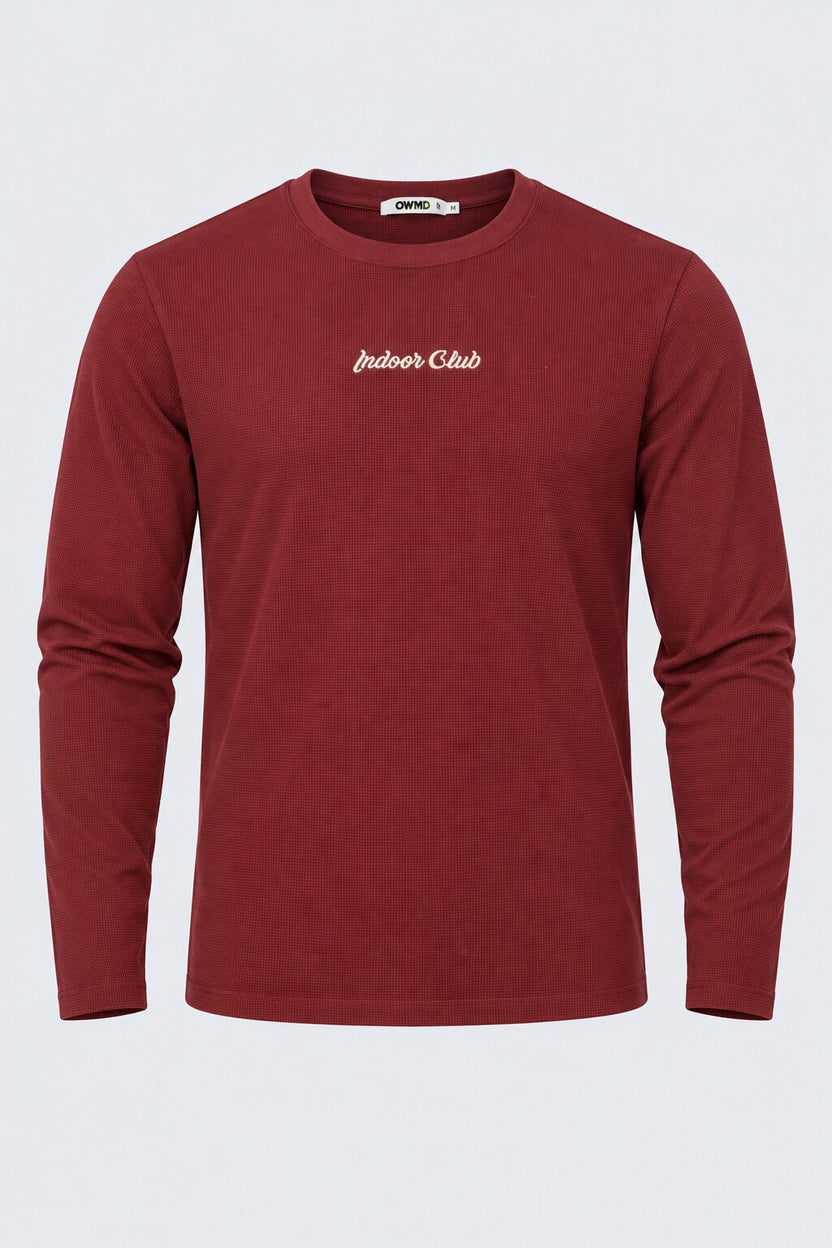 Mens Regular Fit Maroon Typographic T-Shirt - Image 7