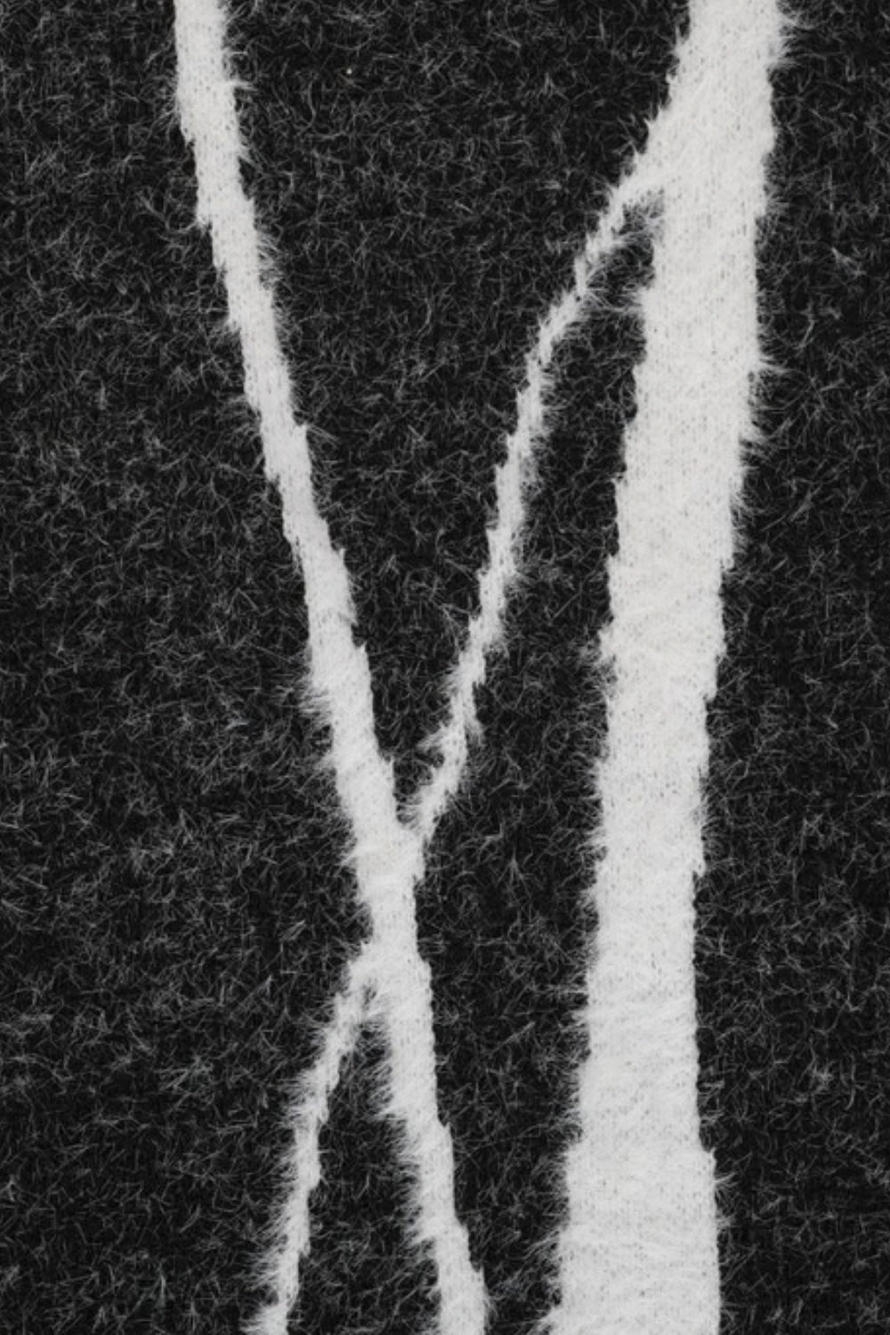 Mens Black Abstract Pattern Knitted Sweater - Image 8