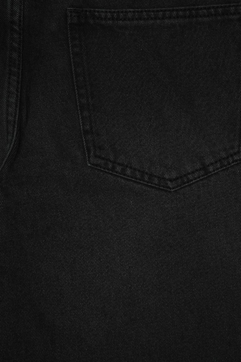 Womens Ultra Wide Leg Fit Charcoal Washed Jeans - Image 8