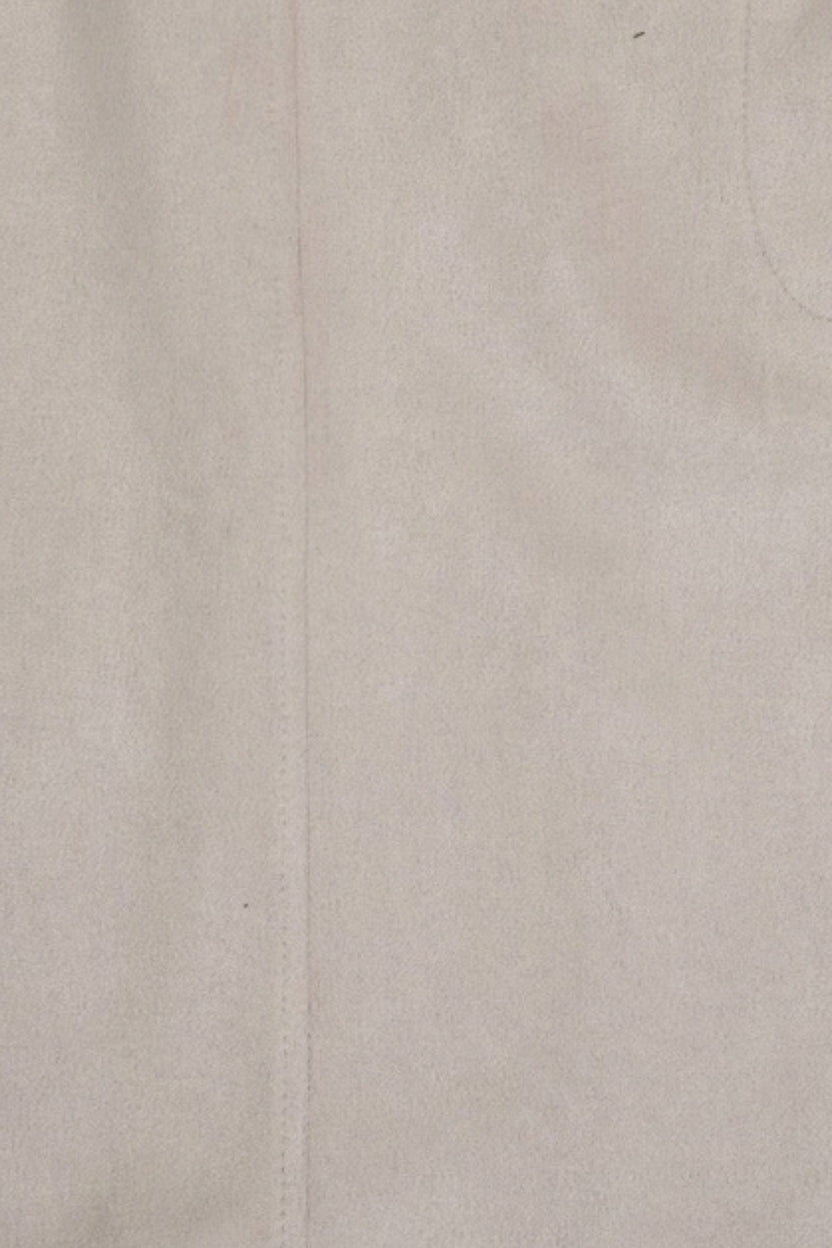 Womens Cream Suede Belted Mini Skirt - Image 8