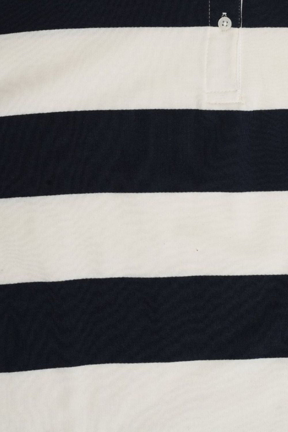 Womens White and Blue Varsity Patch Striped Polo Sweatshirt - Image 8