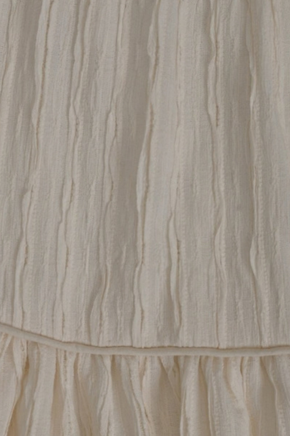 Womens Off White Crinkled Tiered Midi Skirt - Image 8
