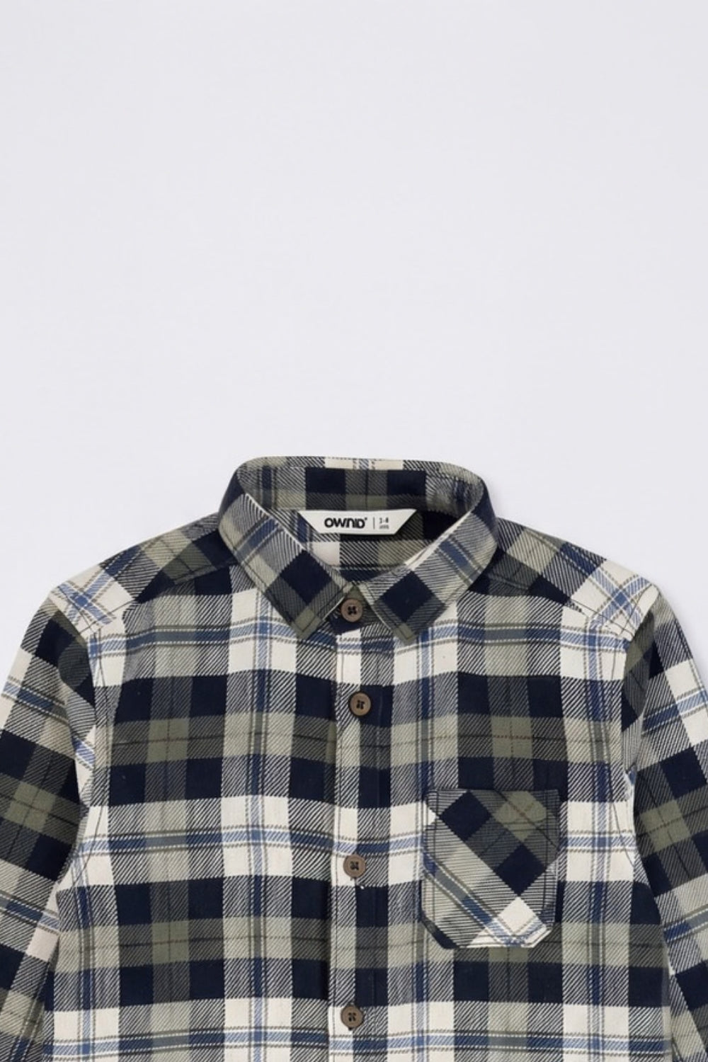 Boys Green Checked Cotton Flannel Shirt - Image 6