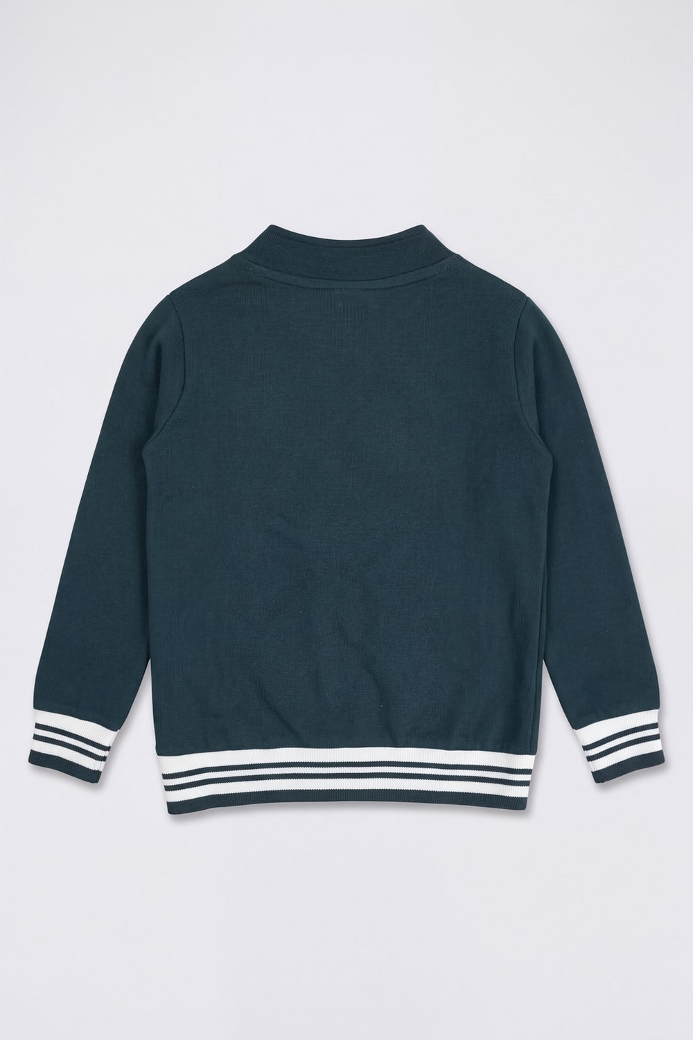 Boys Teal Patch Design Sweatshirt - Image 3