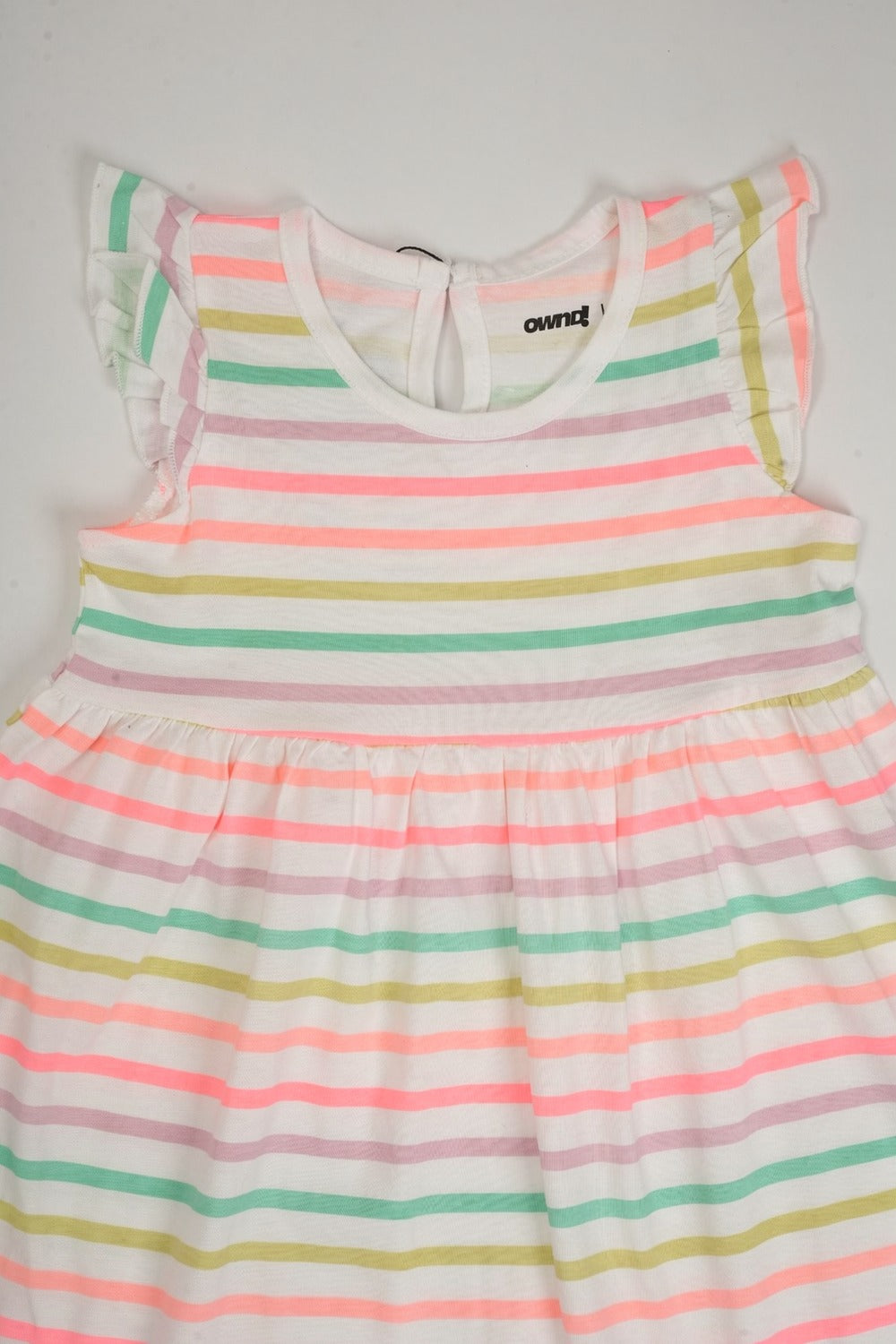 Girls Multi-coloured  Striped Fit and Flare Dress - Image 6