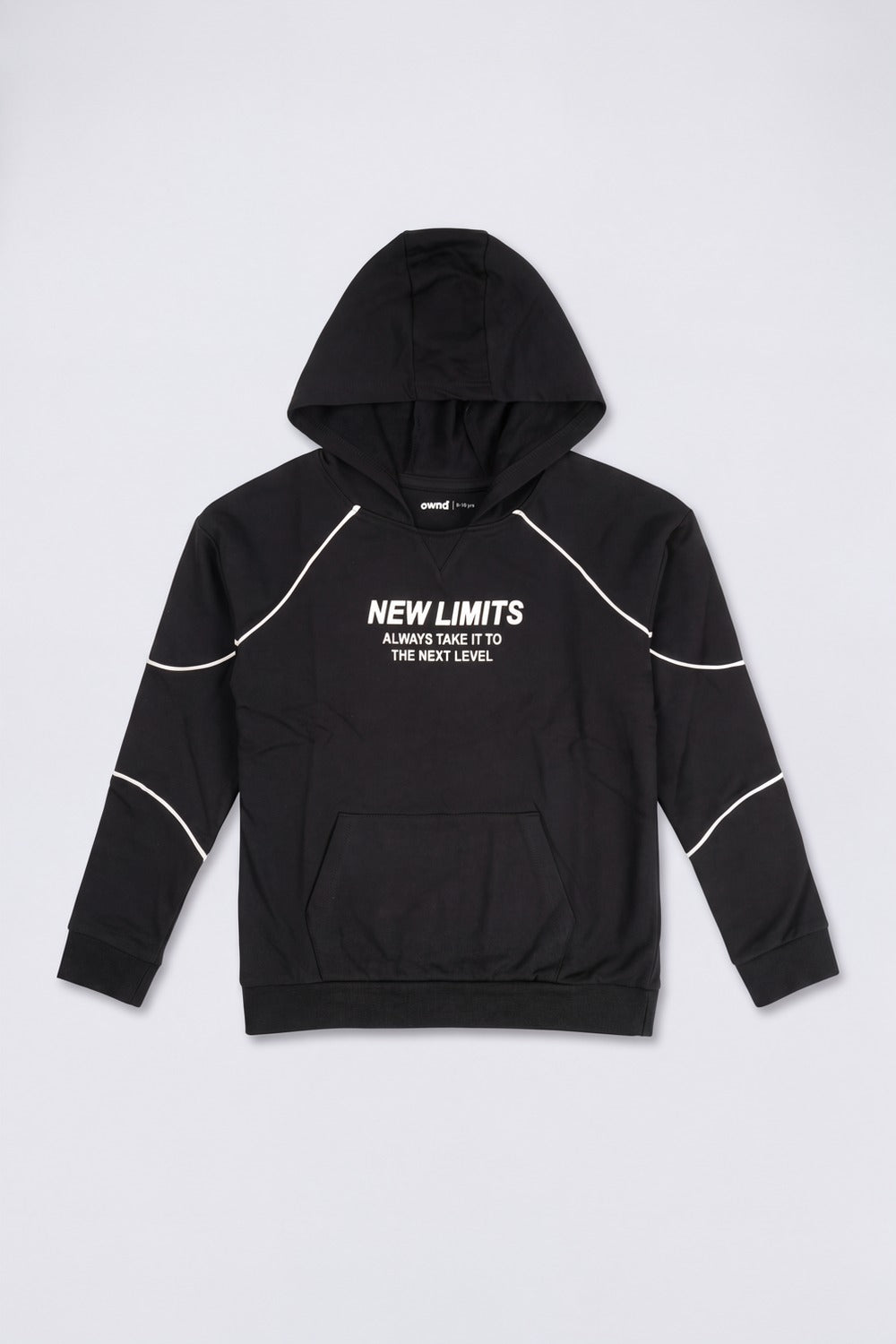 Tweens Boys Black Typographic Hooded Sweatshirt - Image 2