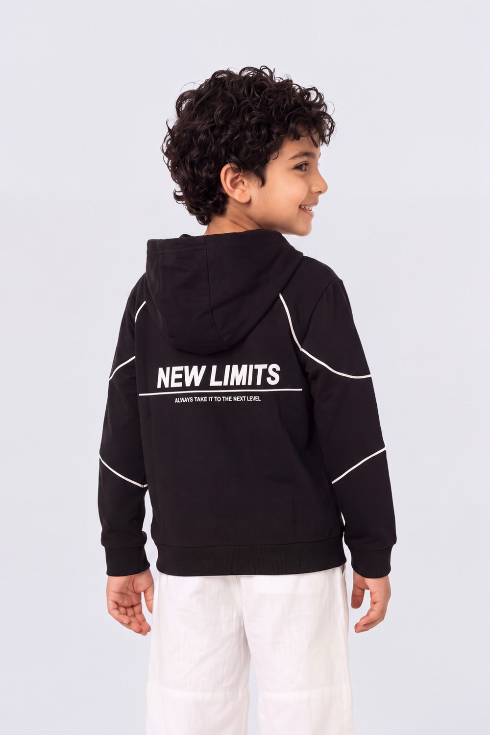Tweens Boys Black Typographic Hooded Sweatshirt - Image 4