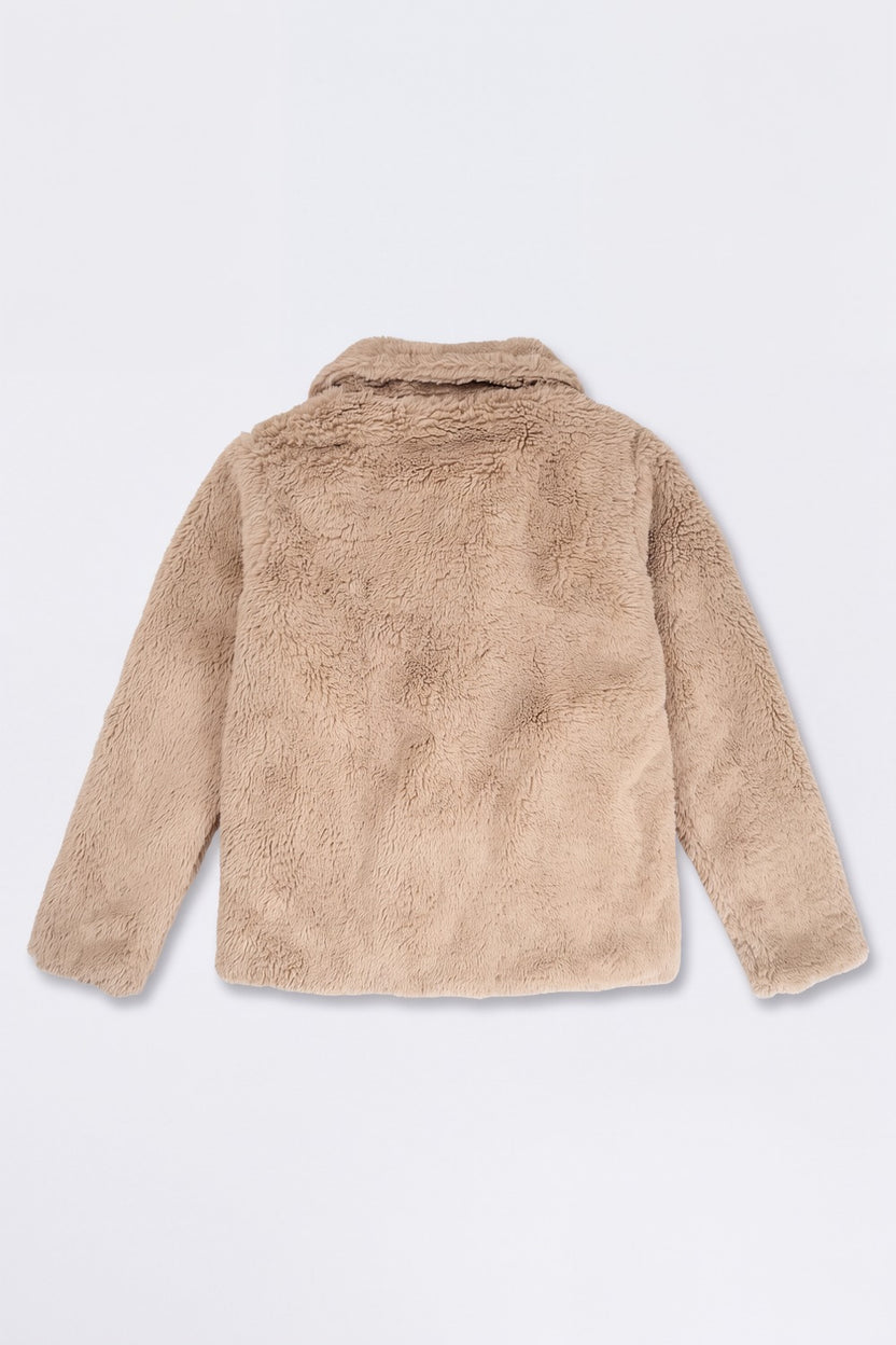Tweens Girls Embellished Teddy Fur Jacket - Image 3