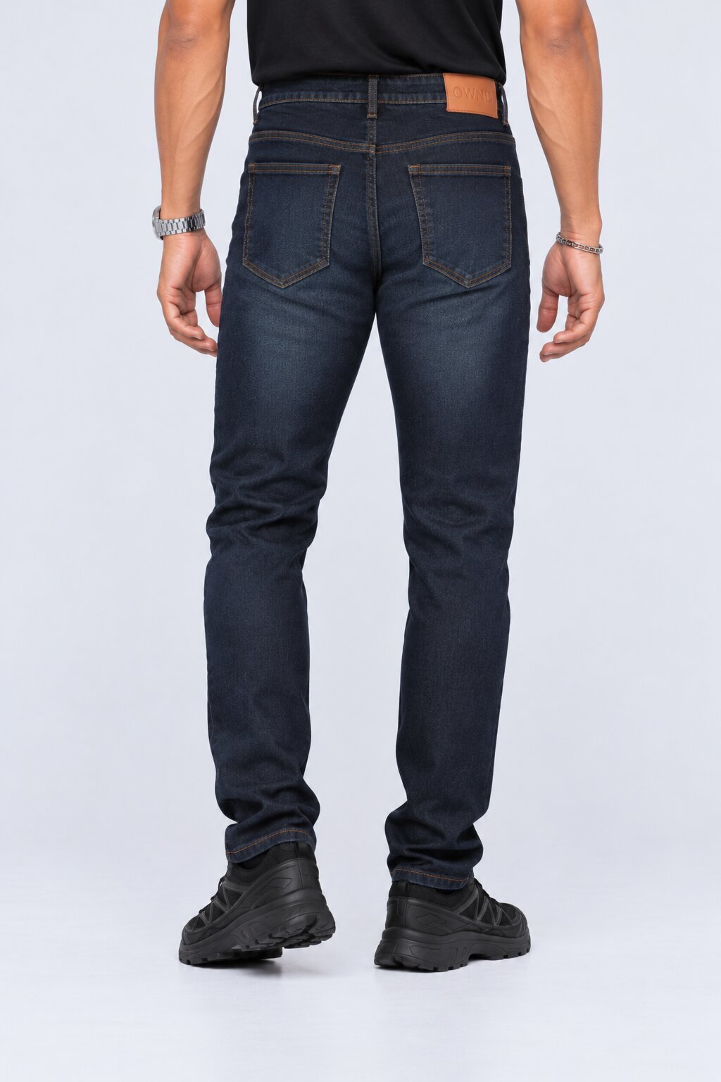 Mens Slim Fit Blue Solid Jeans - Image 5