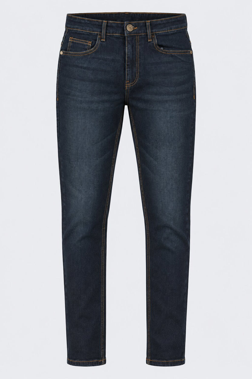 Mens Slim Fit Blue Solid Jeans - Image 7