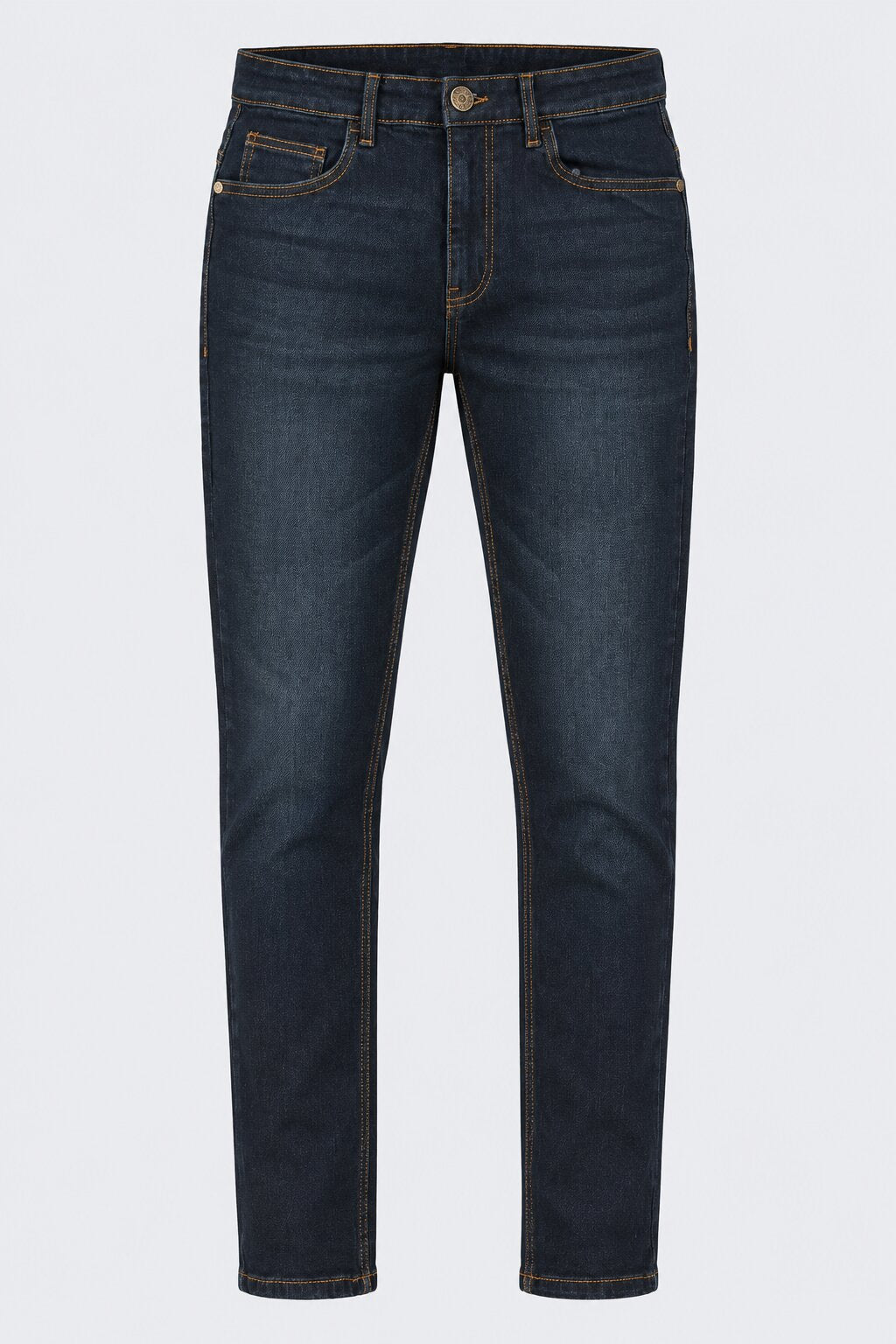 Mens Slim Fit Blue Solid Jeans - Image 7