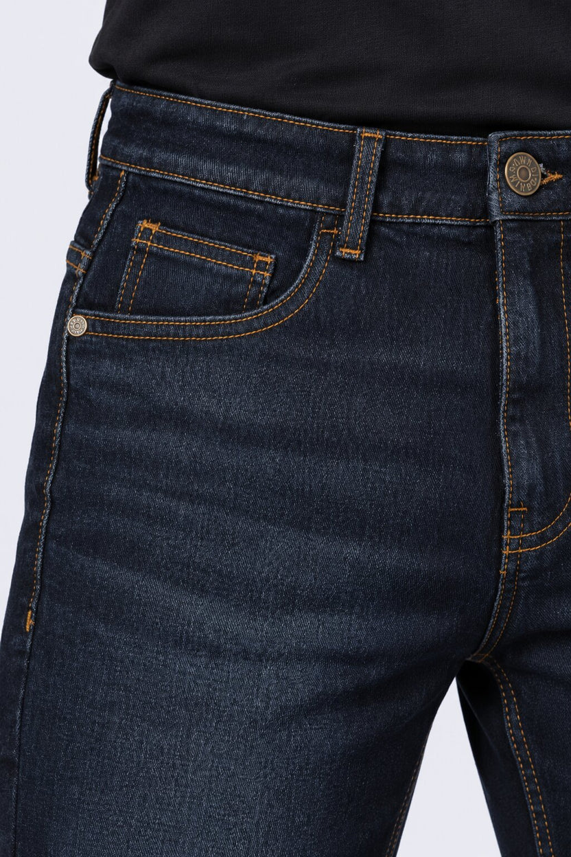 Mens Slim Fit Blue Solid Jeans - Image 9