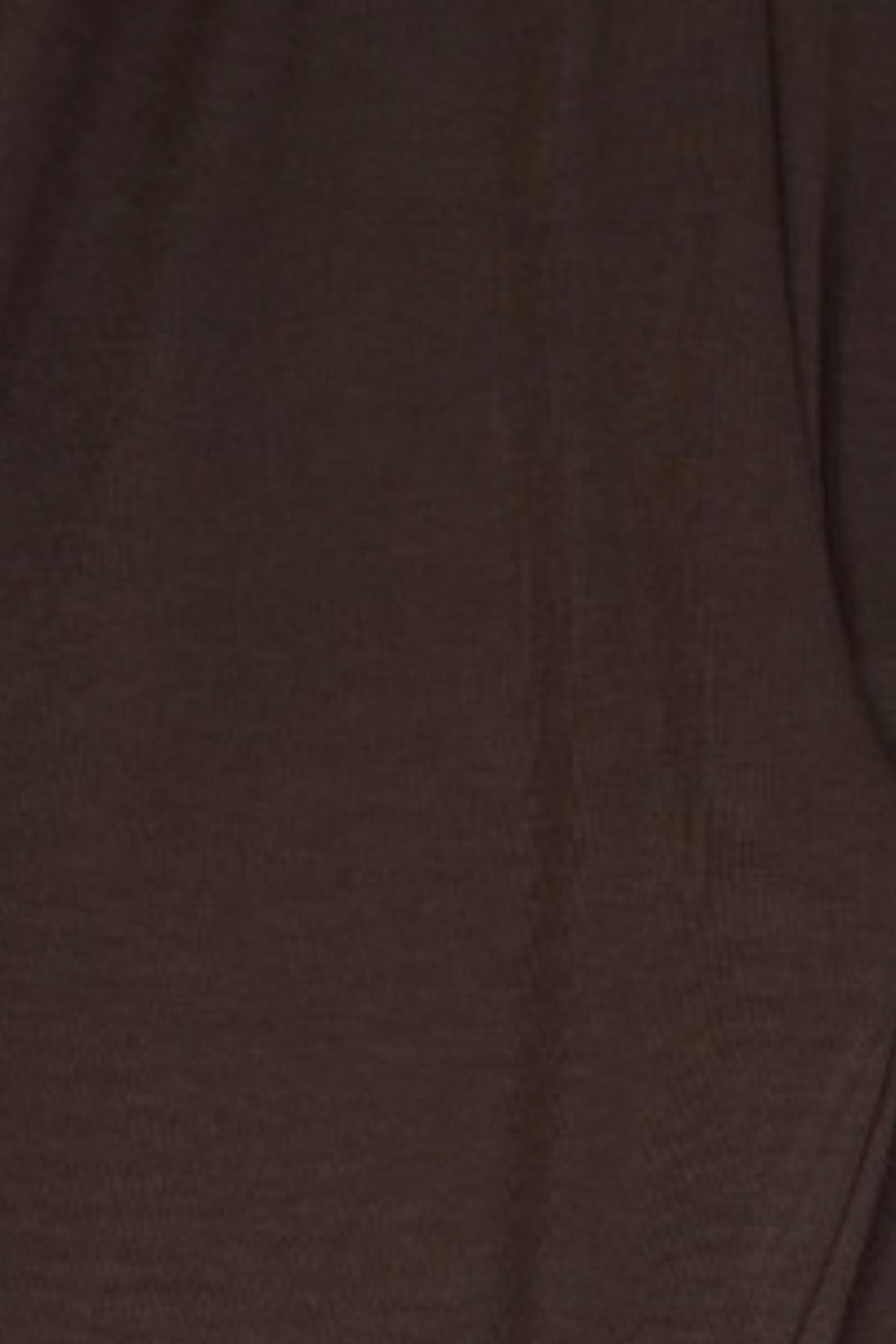 Womens Brown Solid Flared Knit Pant - Image 8