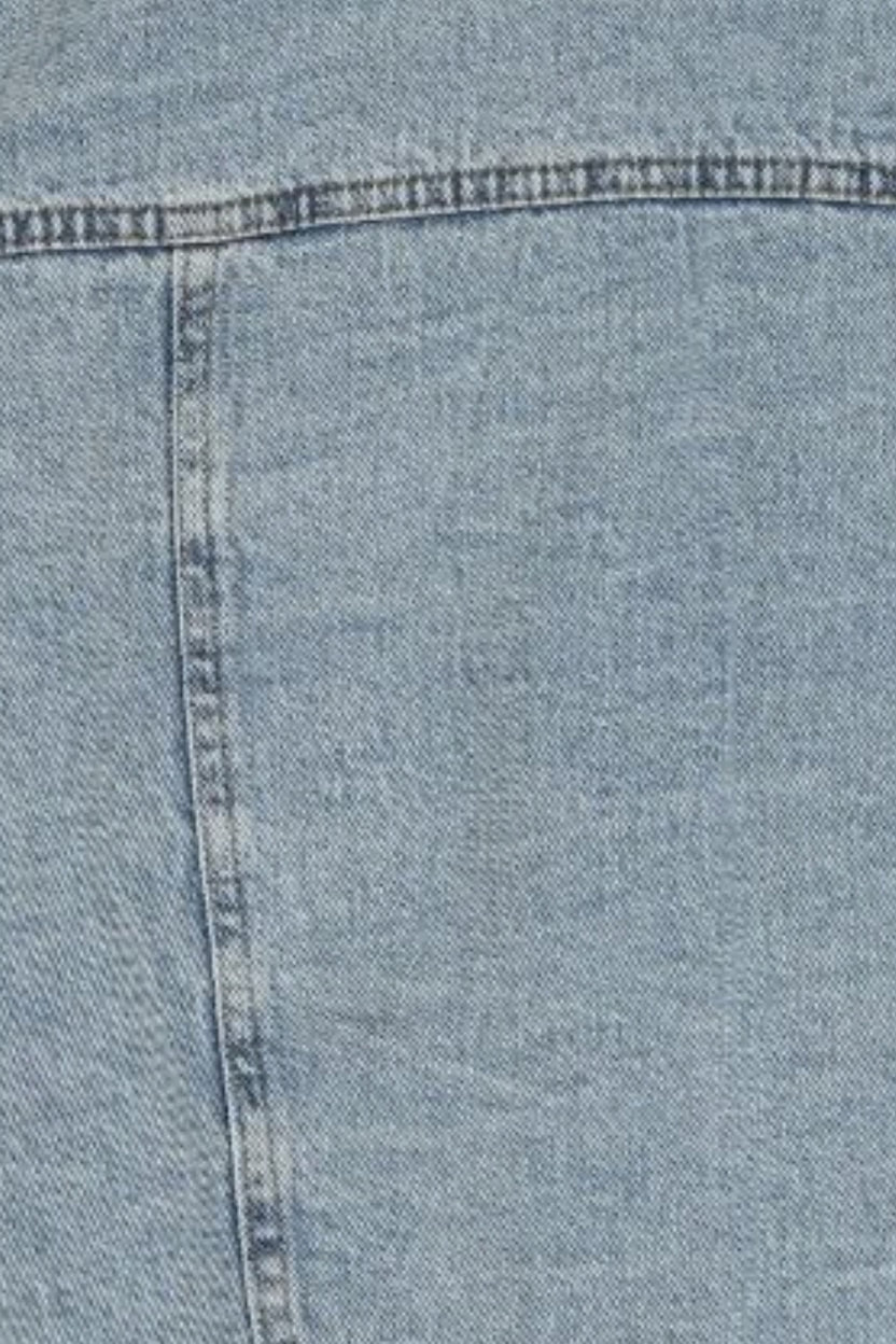 Womens Washed Hooded Denim Jacket - Image 8