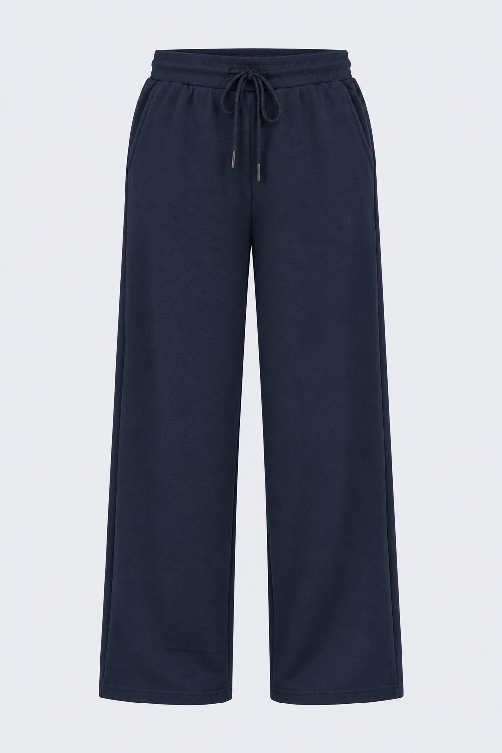 Womens Regular Fit Navy Solid Drawstring Pant - Image 7