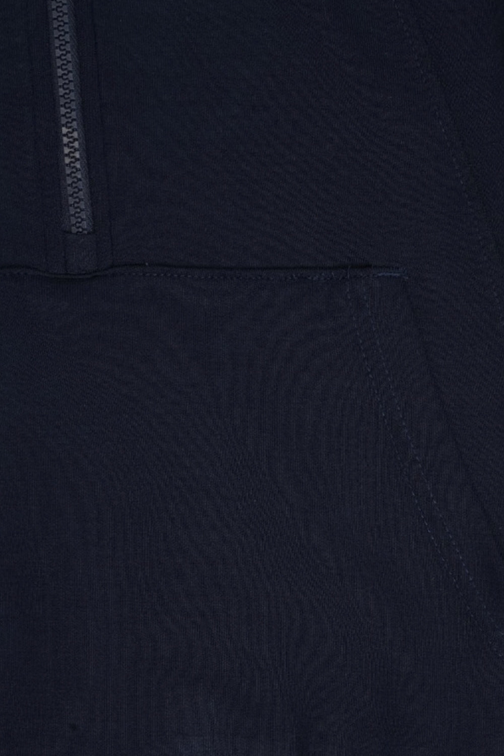 Womens Oversized Navy Solid Half Zip Hooded Top - Image 8