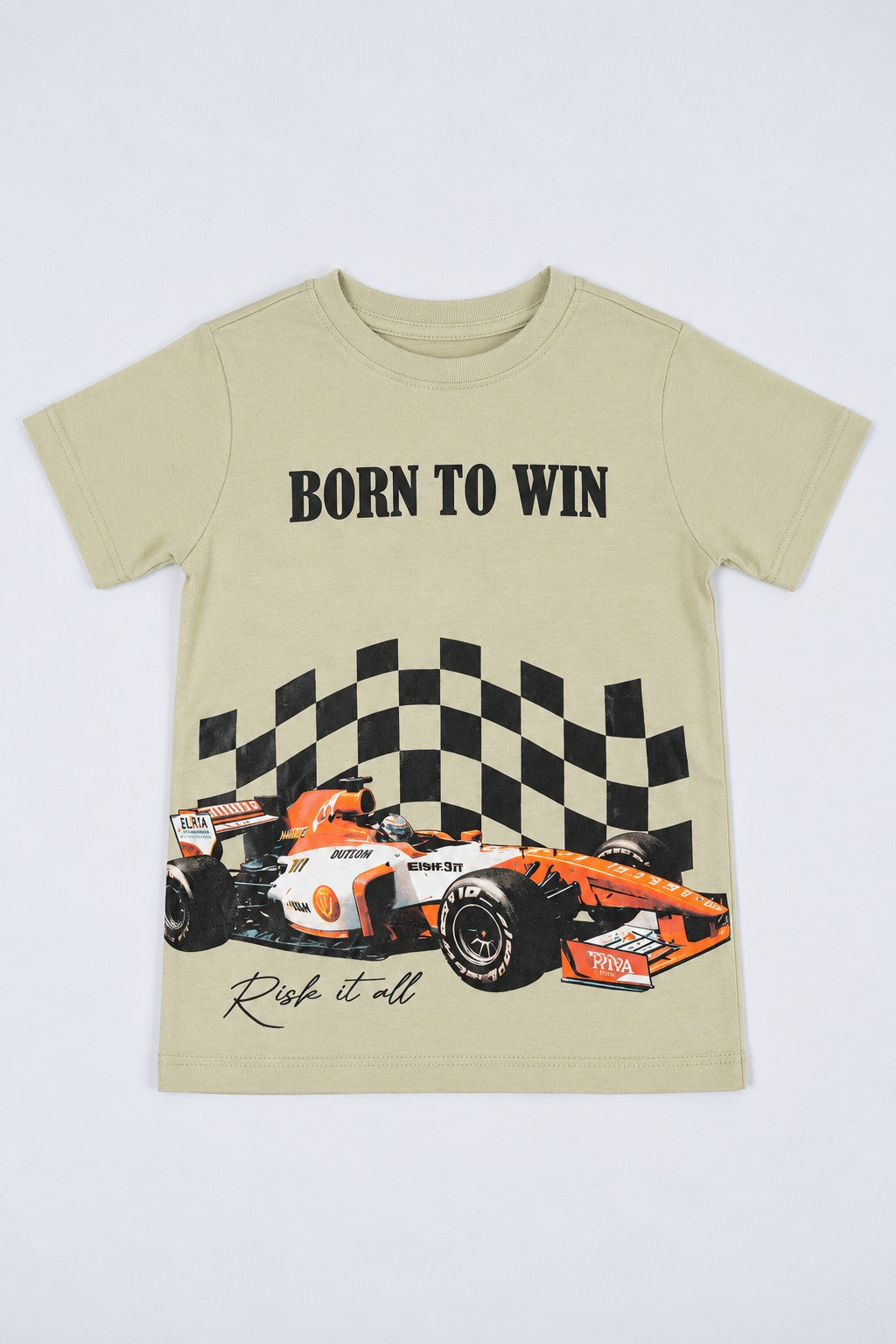 Tweens Boys Lime Graphic Racing Printed T-Shirt - Image 2